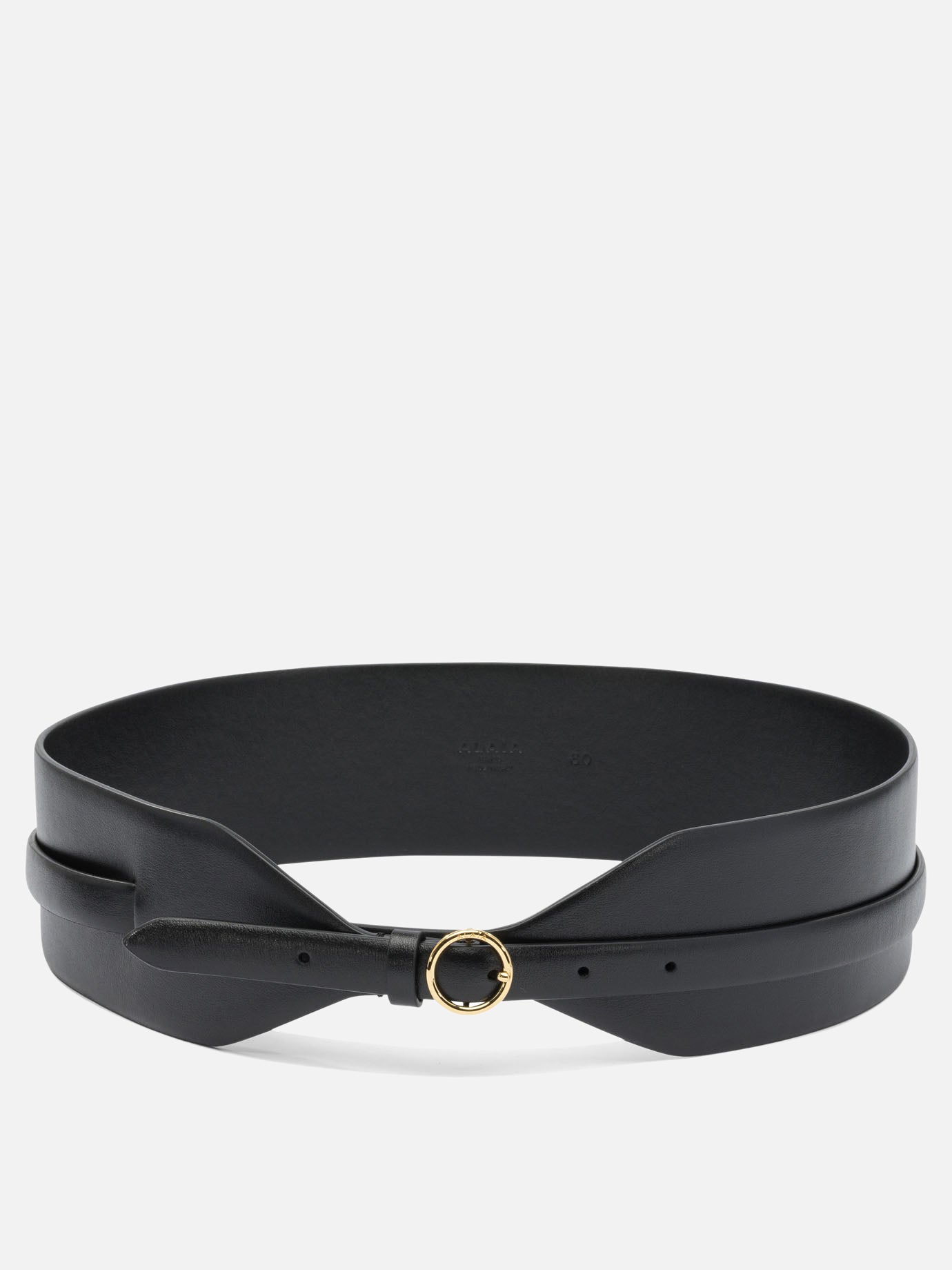 Leather belts Solid colour  Black - Alaïa Women | PDP | VIETTI Online Store | Zoom-Modal
