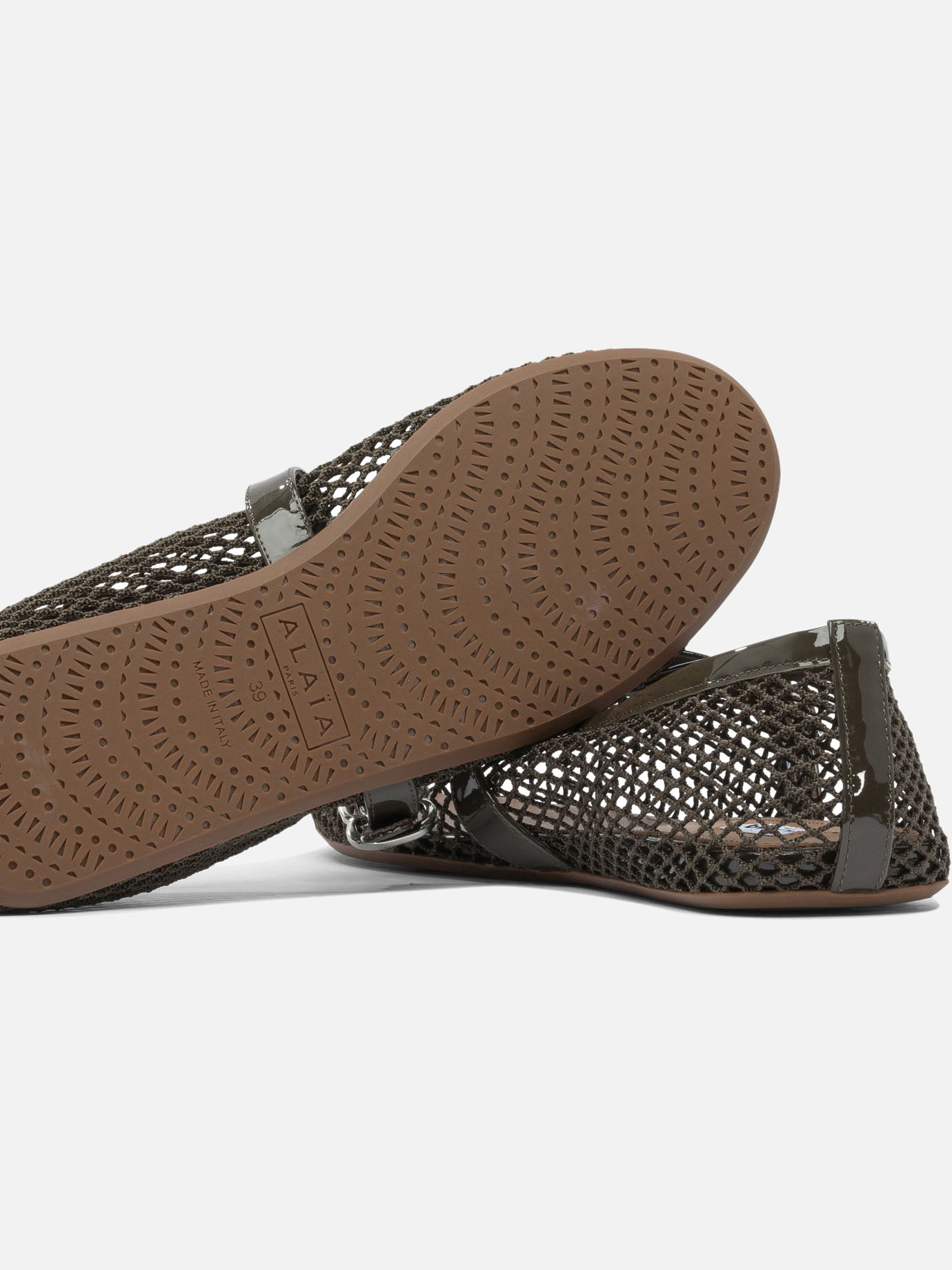 Ballerine Mary Jane 90% polyamide 10% calf leather - 100% rubber  Verde - Alaïa Donna | PDP | VIETTI Online Store | Zoom-Modal_5
