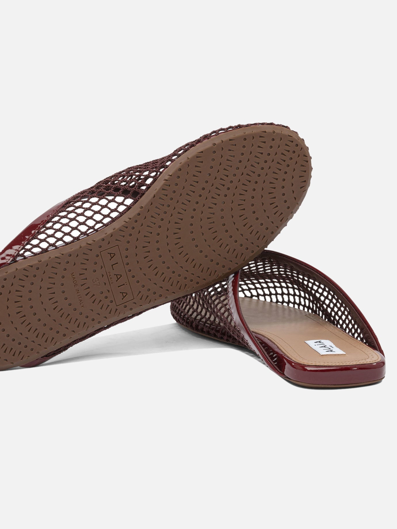 Mules 80% polyamide 20% leather - 100% rubber  Red - Alaïa Women | PDP | VIETTI Online Store | thumbnail_5