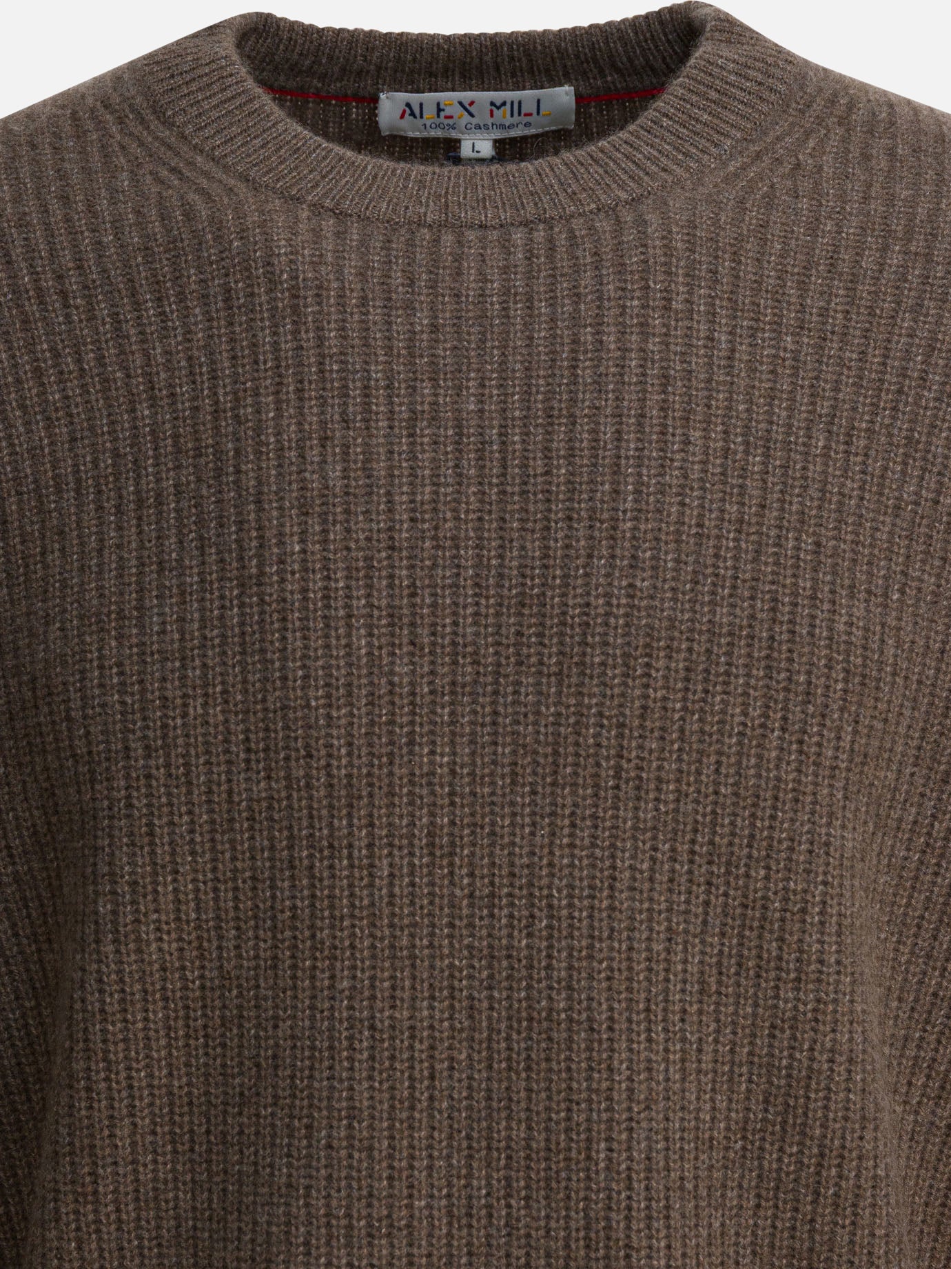 Crewneck sweaters Solid colour  Brown - Alex Mill Men | PDP | VIETTI Online Store | thumbnail_3