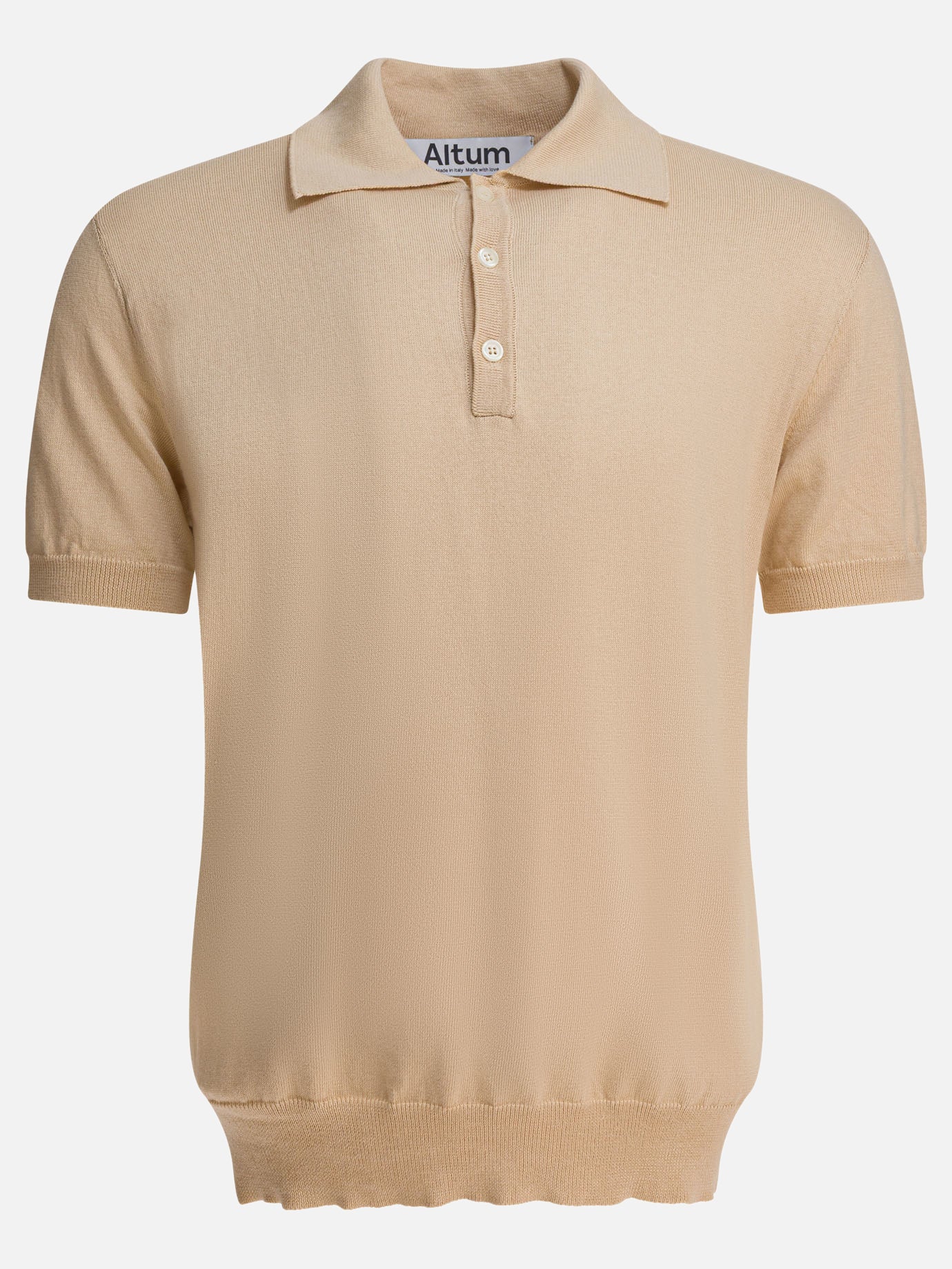 Polo con bottoni Solid colour  Beige - Altum Uomo | PDP | VIETTI Online Store | thumbnail
