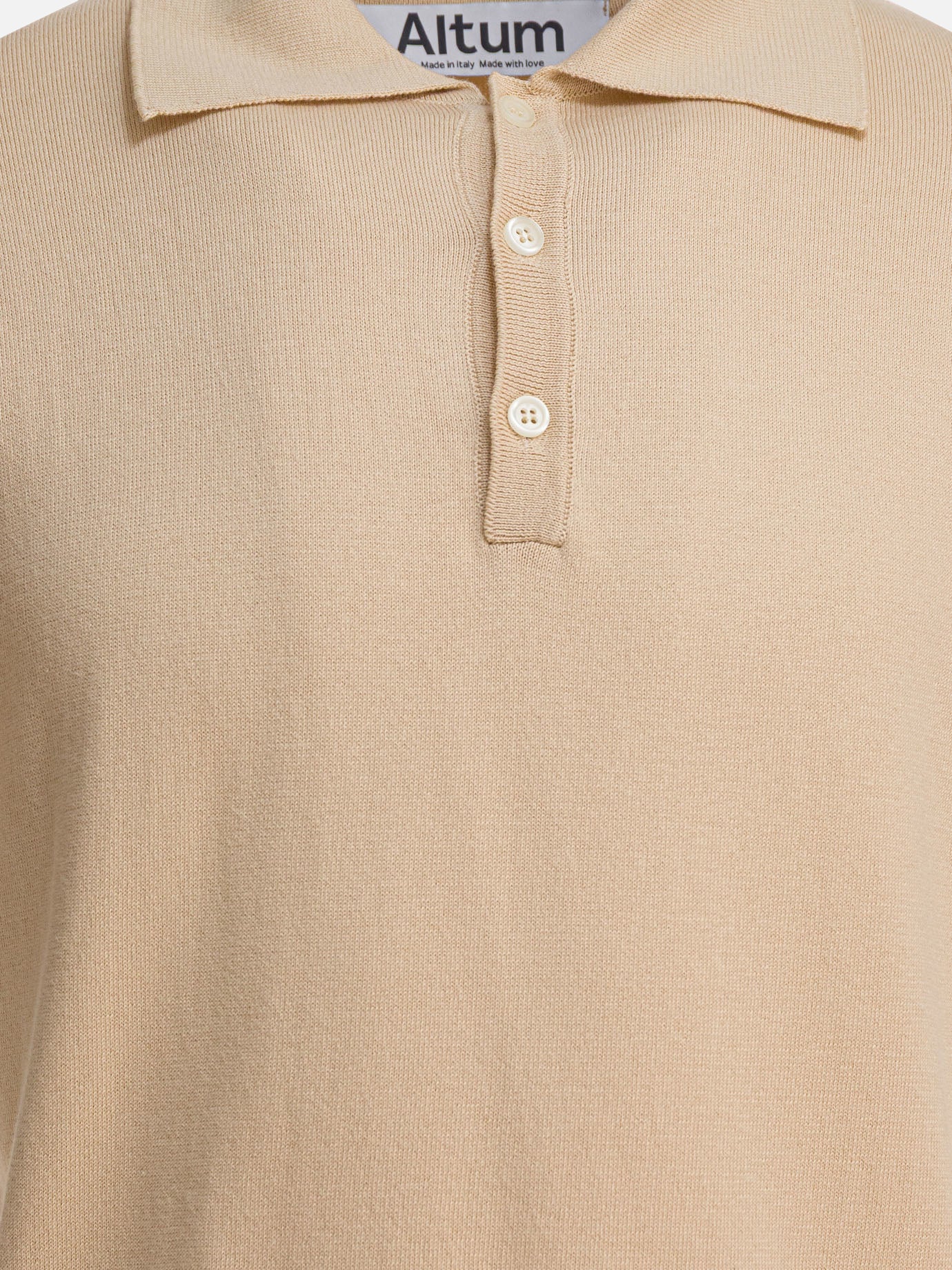 Polo con bottoni Solid colour  Beige - Altum Uomo | PDP | VIETTI Online Store | thumbnail_3