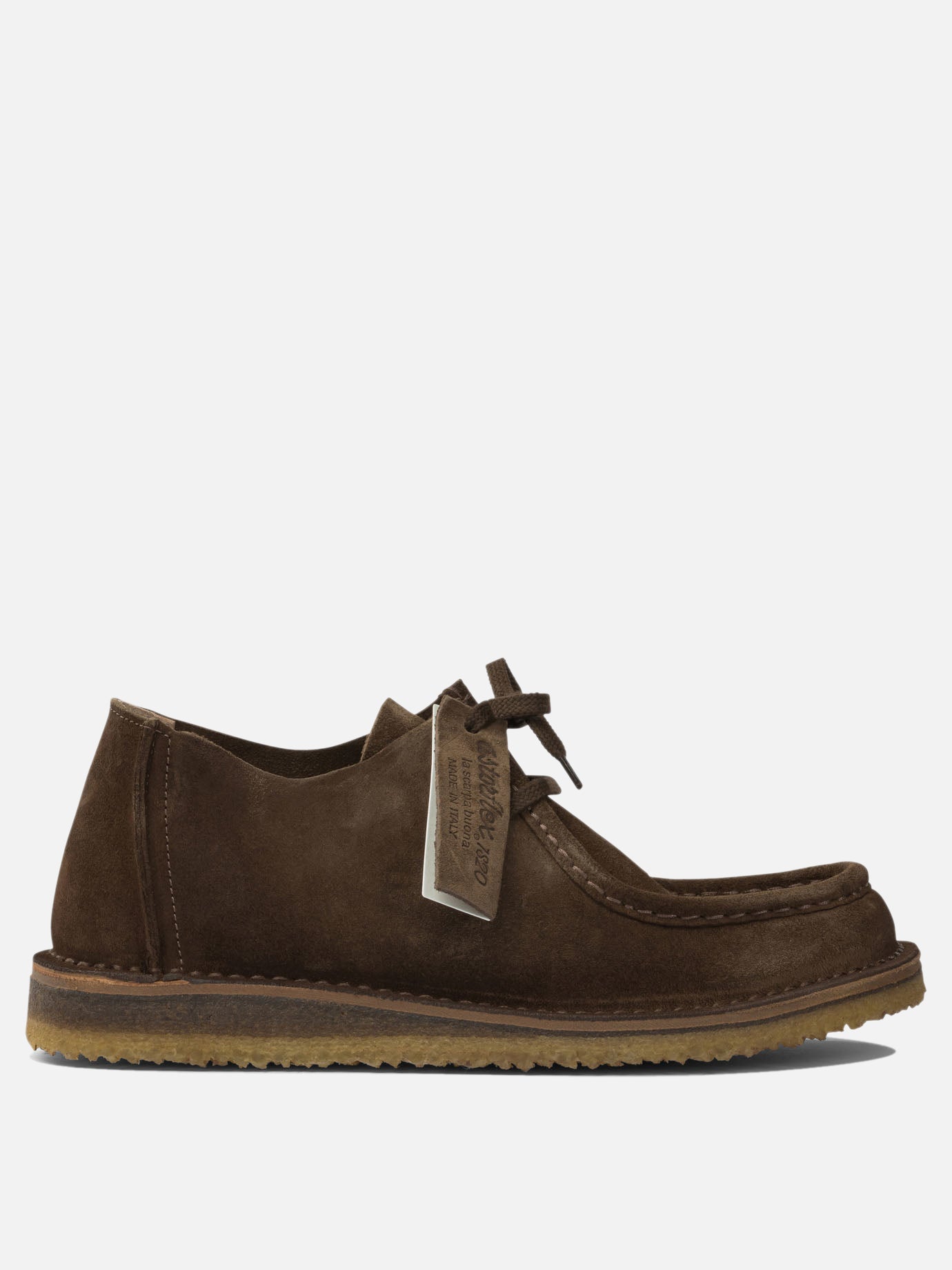 Laced loafers 100% suede - 100% rubber  Brown - Astorflex Men | PDP | VIETTI Online Store | thumbnail