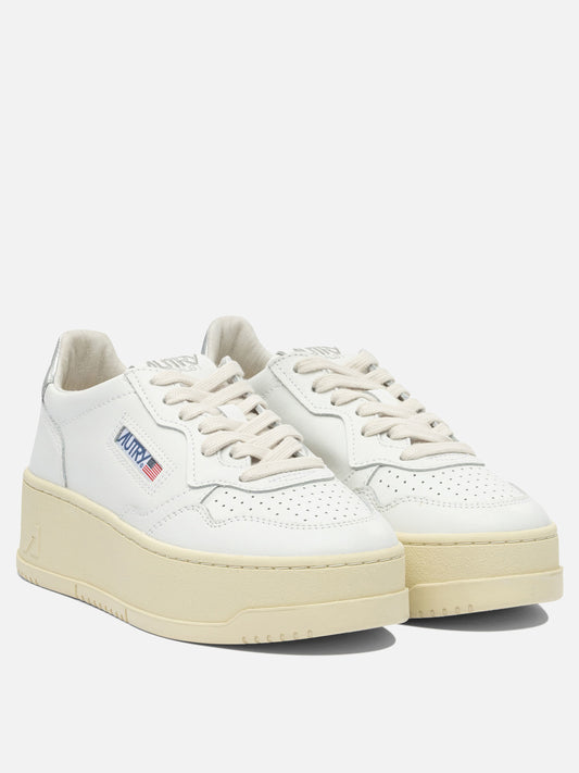 Sneaker basse 95% cow leather 5% metallic cow leather - 100% rubber  Bianco - Autry Donna | PDP | VIETTI Online Store | 2
