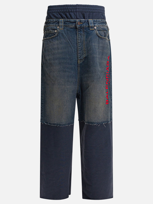 Jeans a gamba larga Denim  Blu - Balenciaga Uomo | PLP | VIETTI Online Store 
