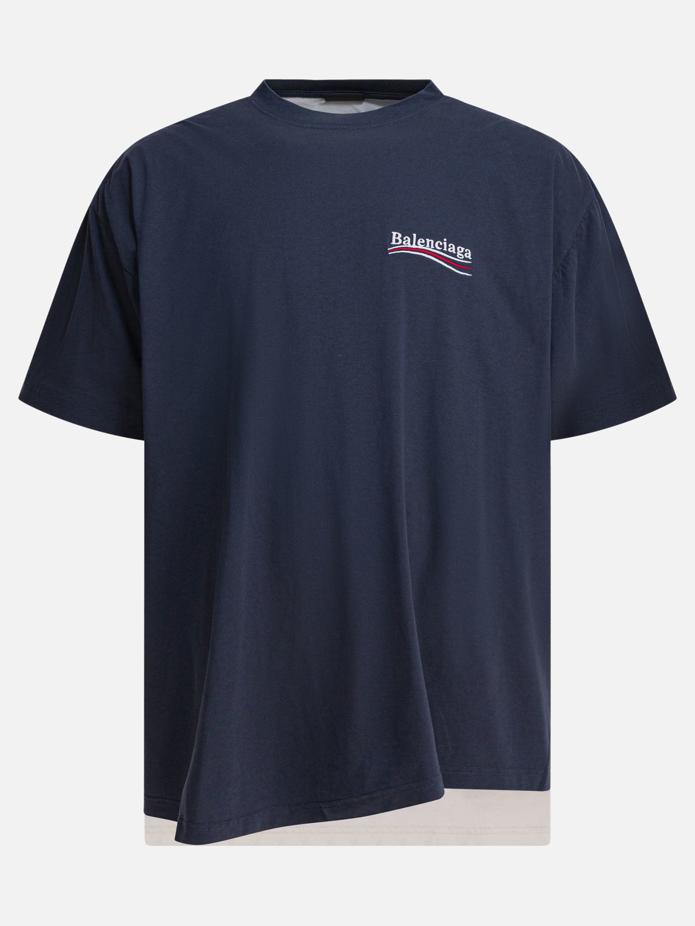 Crewneck t-shirts Logo  Blue - Balenciaga Men | PDP | VIETTI Online Store | thumbnail