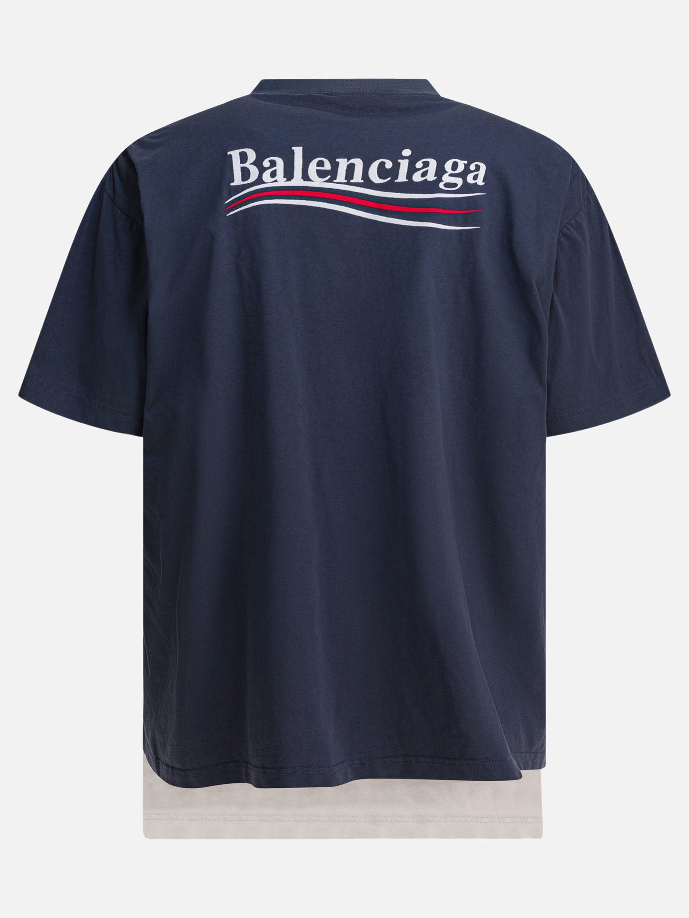 Crewneck t-shirts Logo  Blue - Balenciaga Men | PDP | VIETTI Online Store | Zoom-Modal_2
