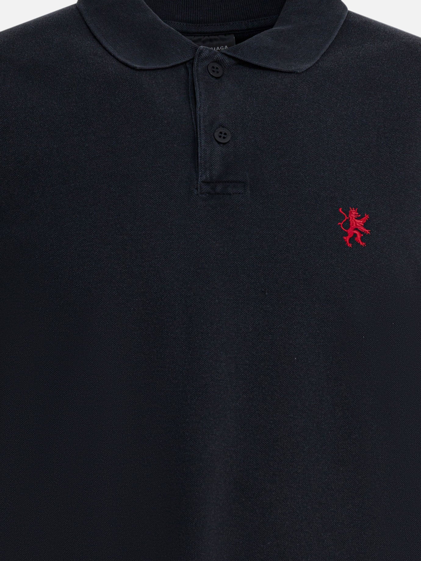 Polo con bottoni Solid colour  Nero - Balenciaga Uomo | PDP | VIETTI Online Store | Zoom-Modal_3
