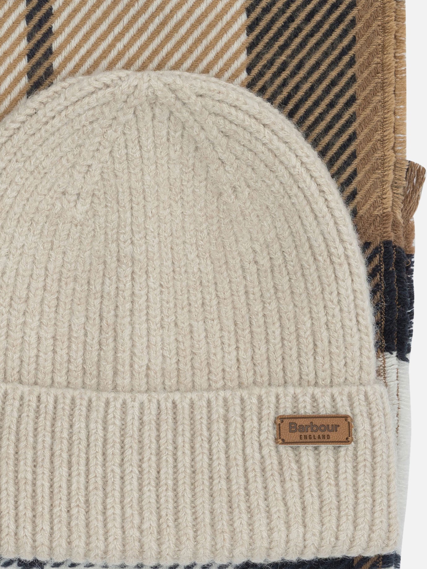 Fringed scarves 97% polyester 3% elastane  Beige - Barbour Women | PDP | VIETTI Online Store | thumbnail_2