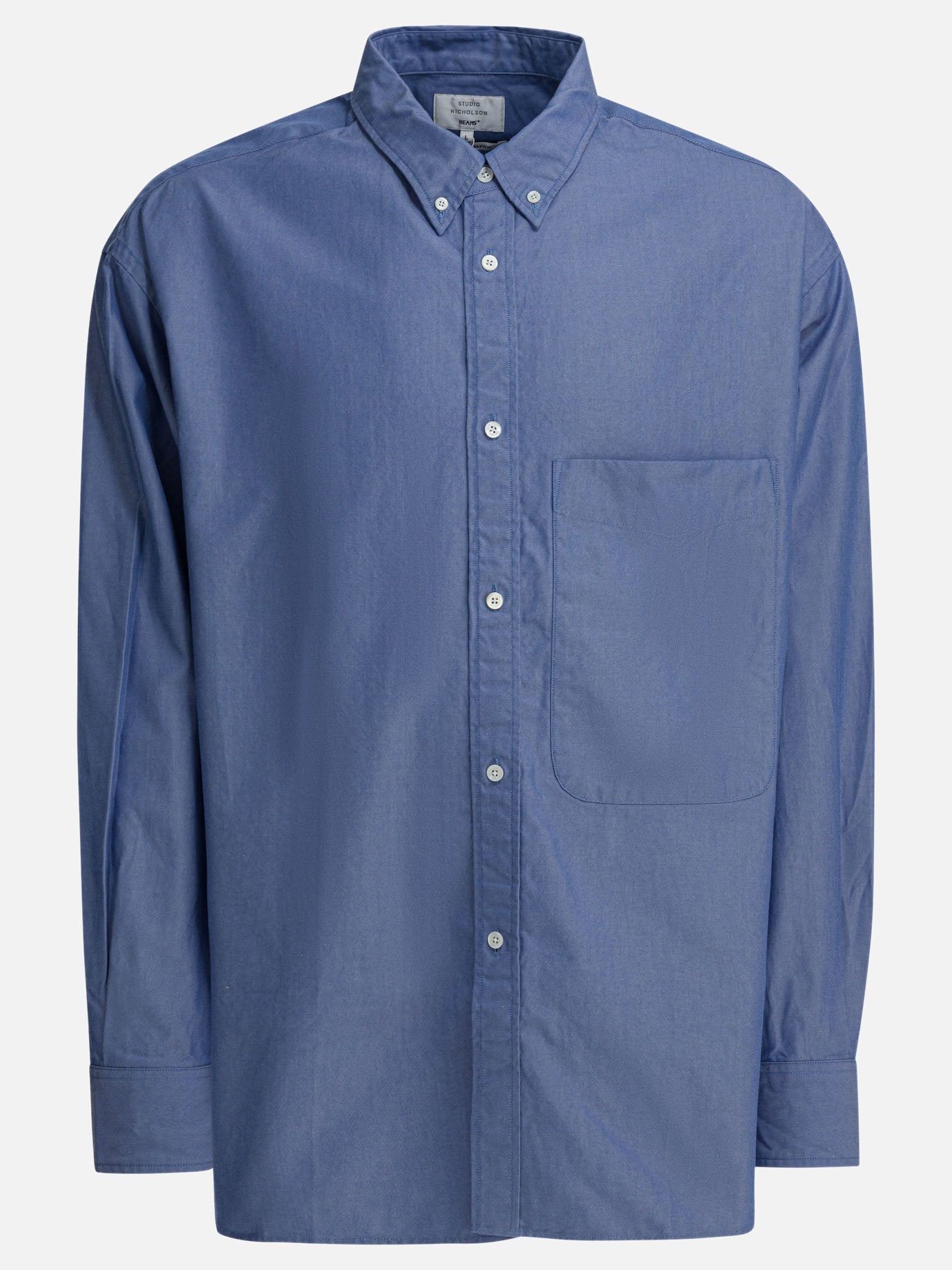 Camicie casual Solid colour  Azzurro - Beams Plus Uomo | PDP | VIETTI Online Store | Zoom-Modal
