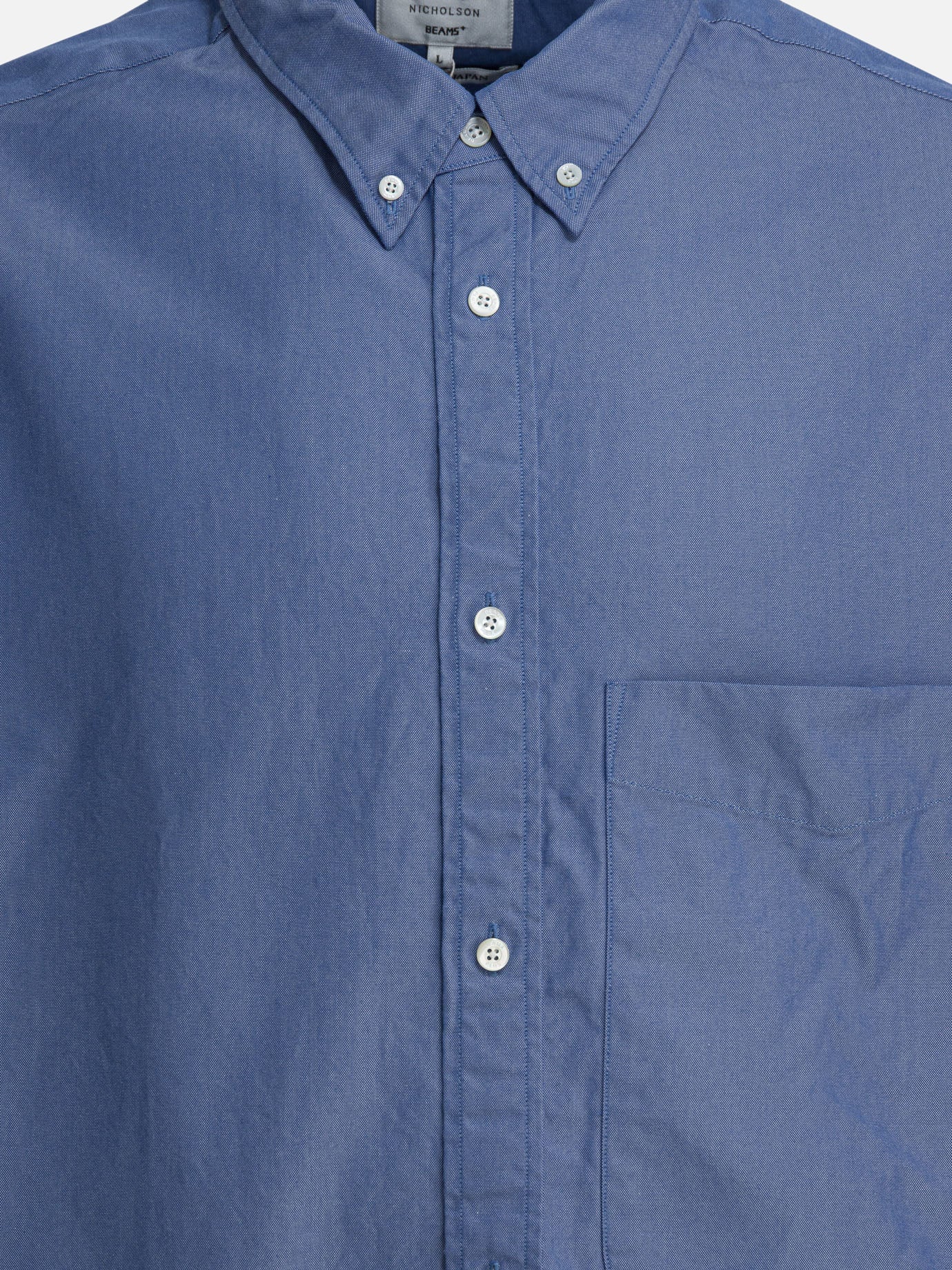 Camicie casual Solid colour  Azzurro - Beams Plus Uomo | PDP | VIETTI Online Store | thumbnail_3