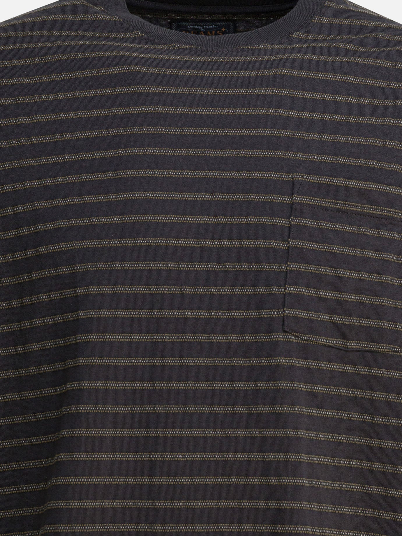 T-shirt girocollo Striped  Grigio - Beams Plus Uomo | PDP | VIETTI Online Store | Zoom-Modal_3

