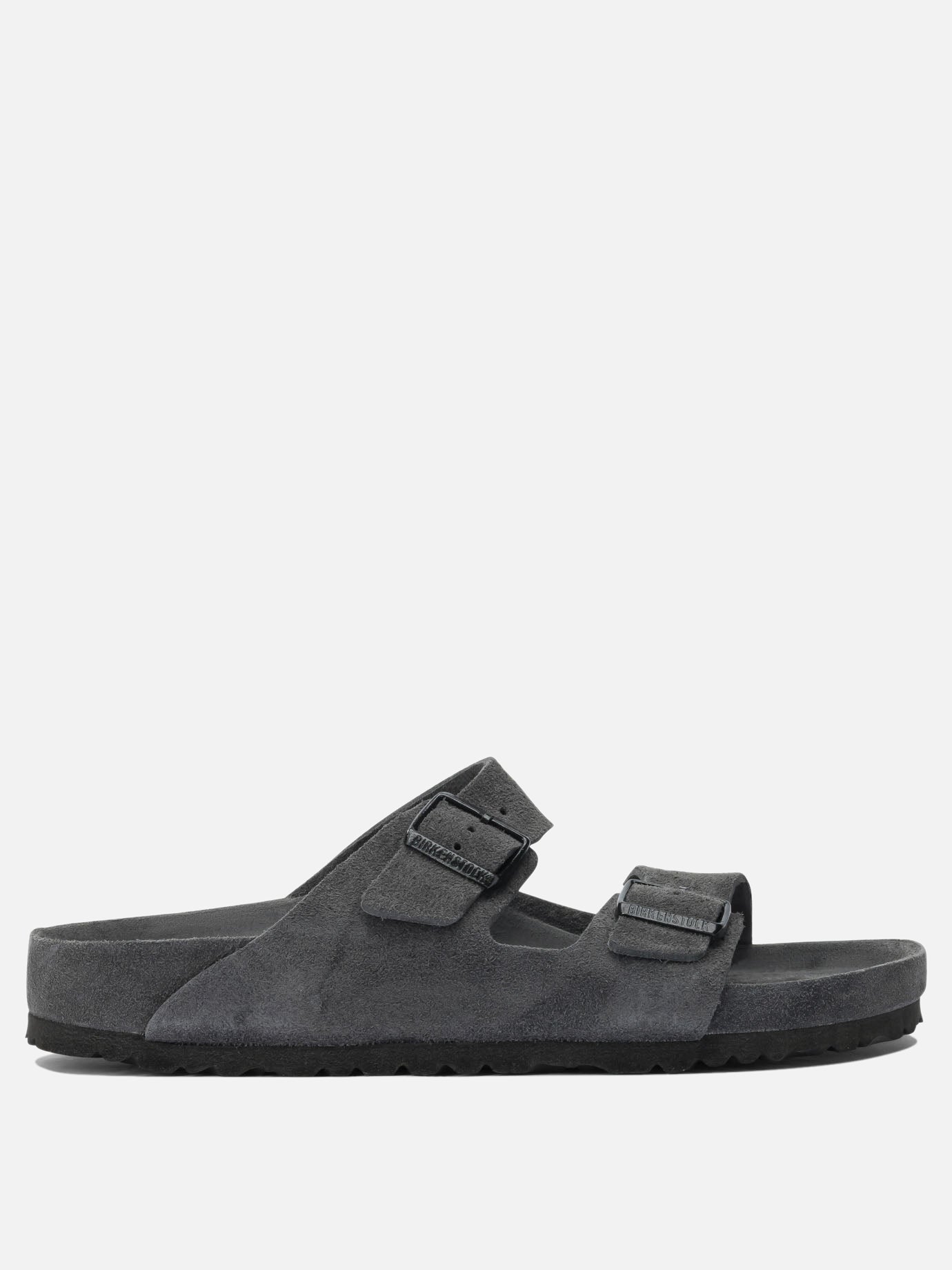 Flat sandals 100% leather - 100% rubber  Grey - Birkenstock Men | PDP | VIETTI Online Store | thumbnail