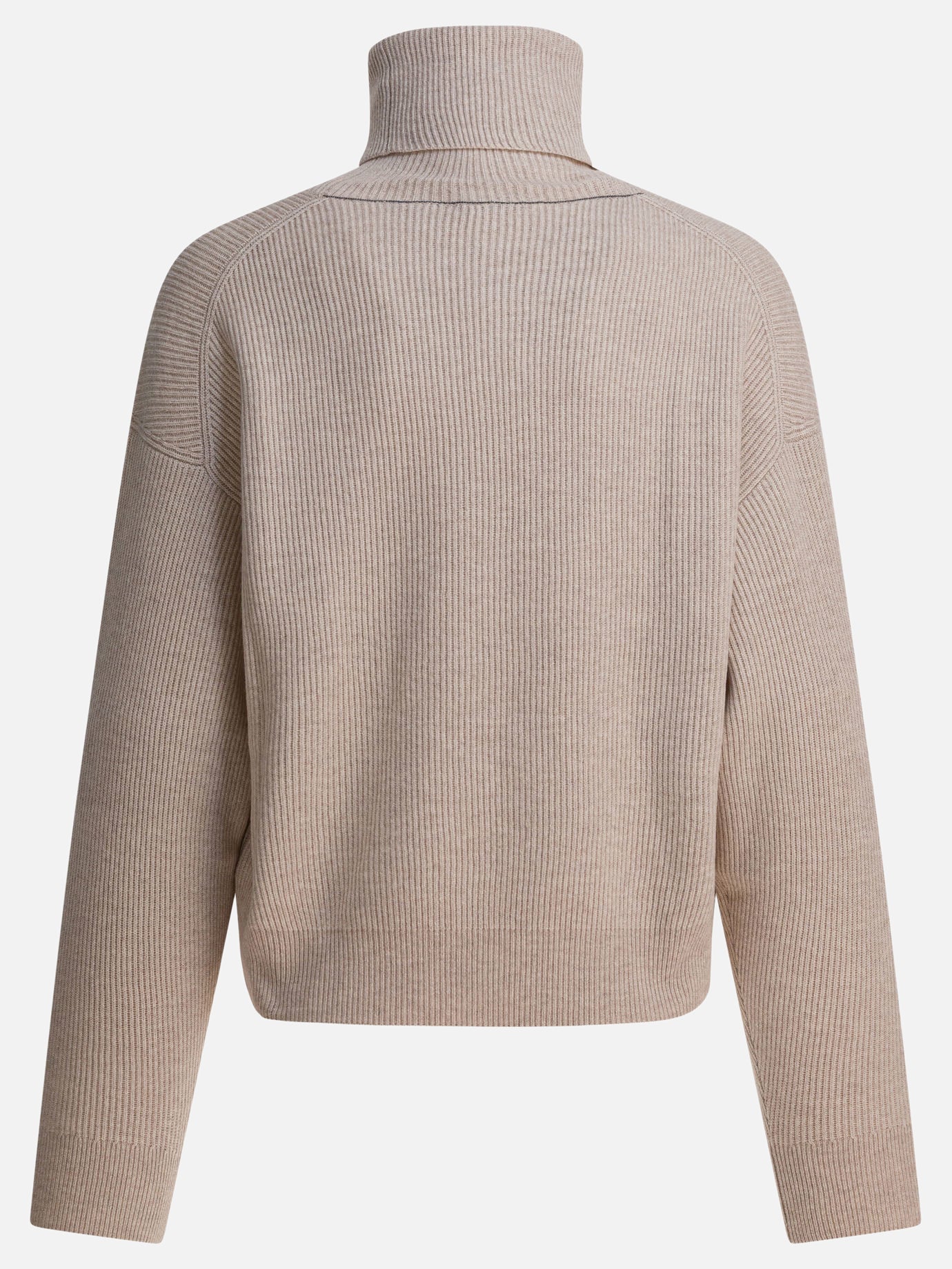 Maglioni dolcevita Solid colour  Beige - Brunello Cucinelli Donna | PDP | VIETTI Online Store | thumbnail_2