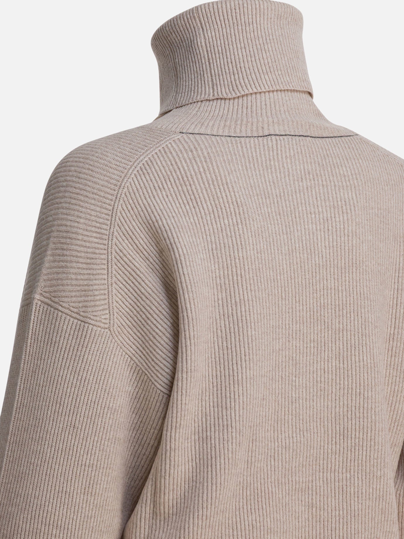 Maglioni dolcevita Solid colour  Beige - Brunello Cucinelli Donna | PDP | VIETTI Online Store | thumbnail_4