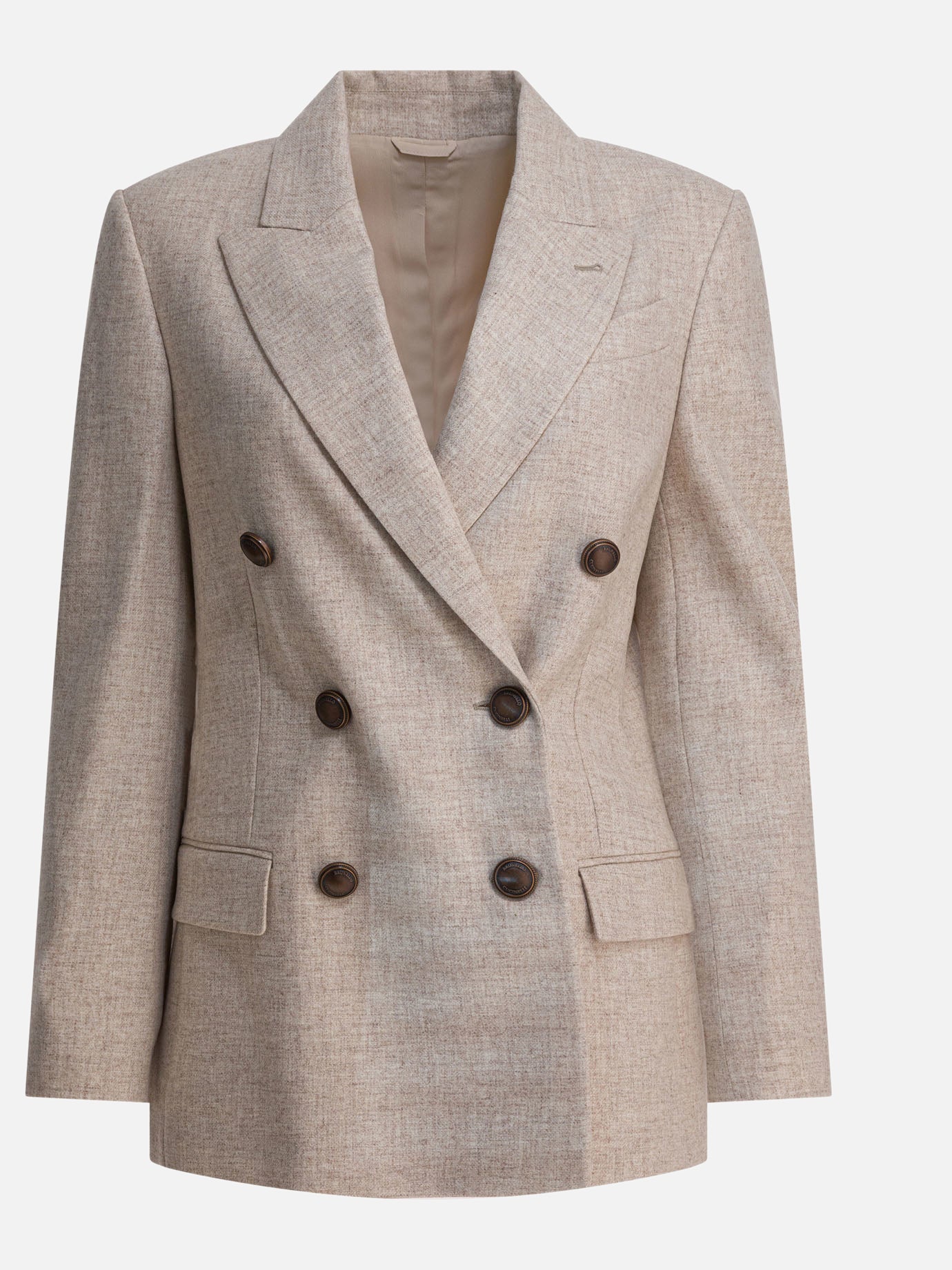 Blazer Solid colour  Beige - Brunello Cucinelli Donna | PDP | VIETTI Online Store | thumbnail