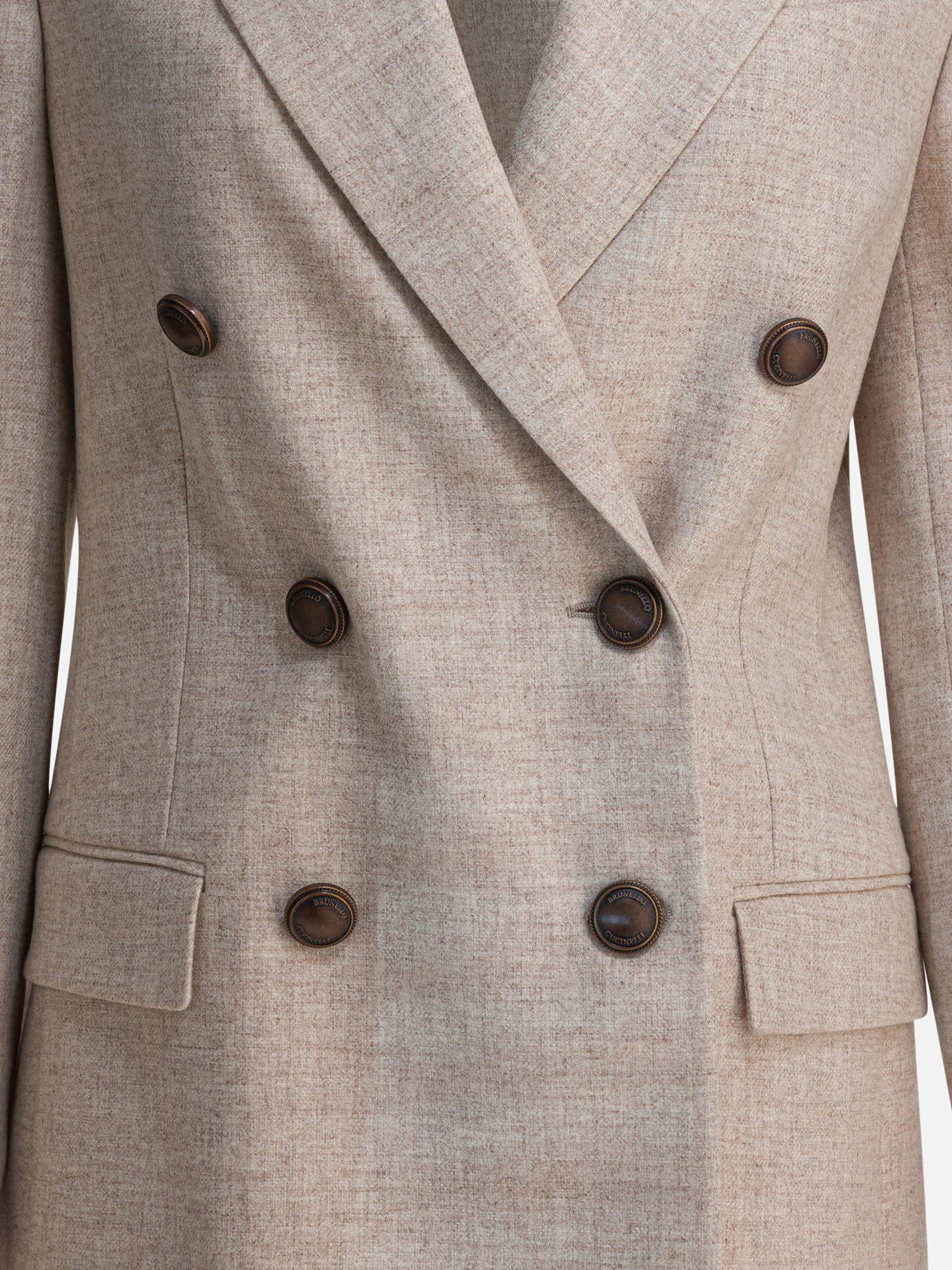 Blazer Solid colour  Beige - Brunello Cucinelli Donna | PDP | VIETTI Online Store | thumbnail_3