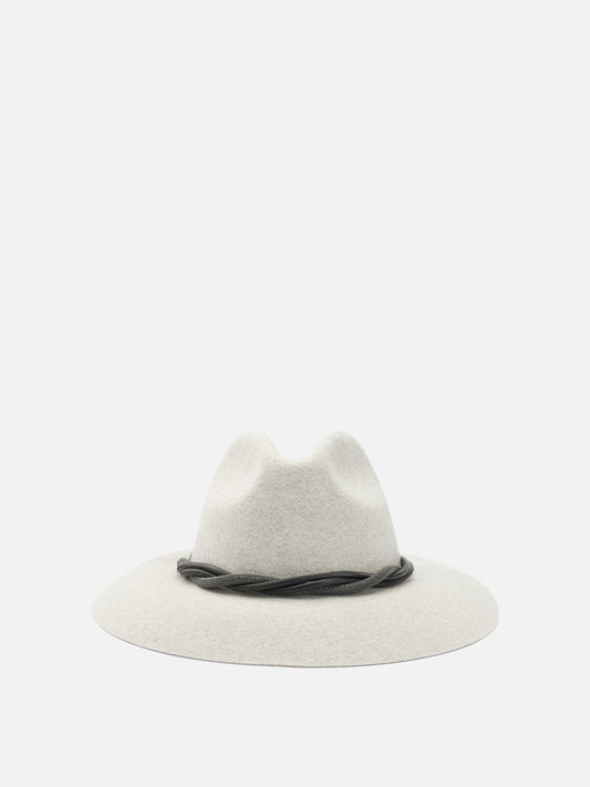 Classic hats 100% felt  White - Brunello Cucinelli Women | PLP | VIETTI Online Store 
