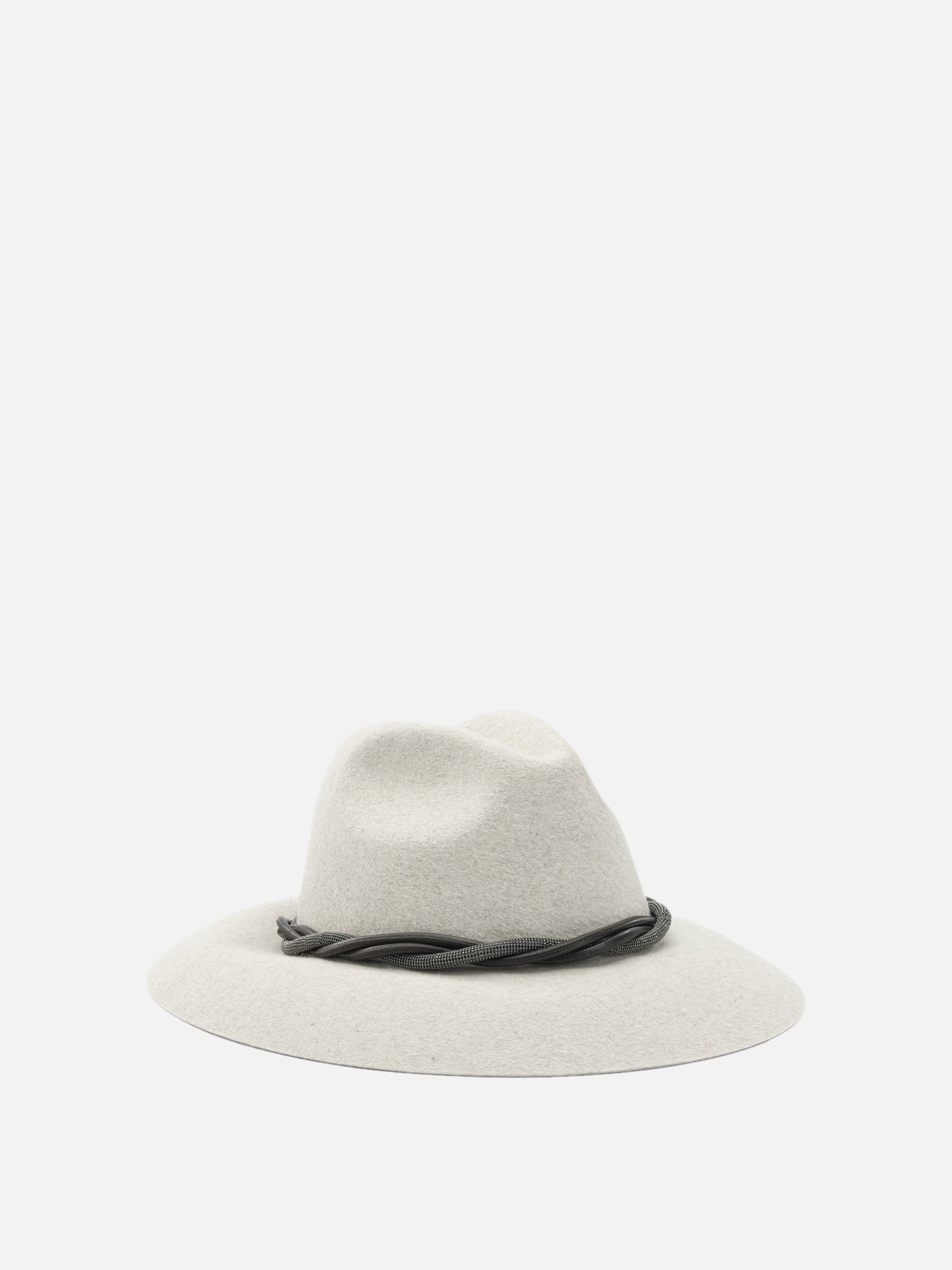 Classic hats 100% felt  White - Brunello Cucinelli Women | PDP | VIETTI Online Store | Zoom-Modal_2
