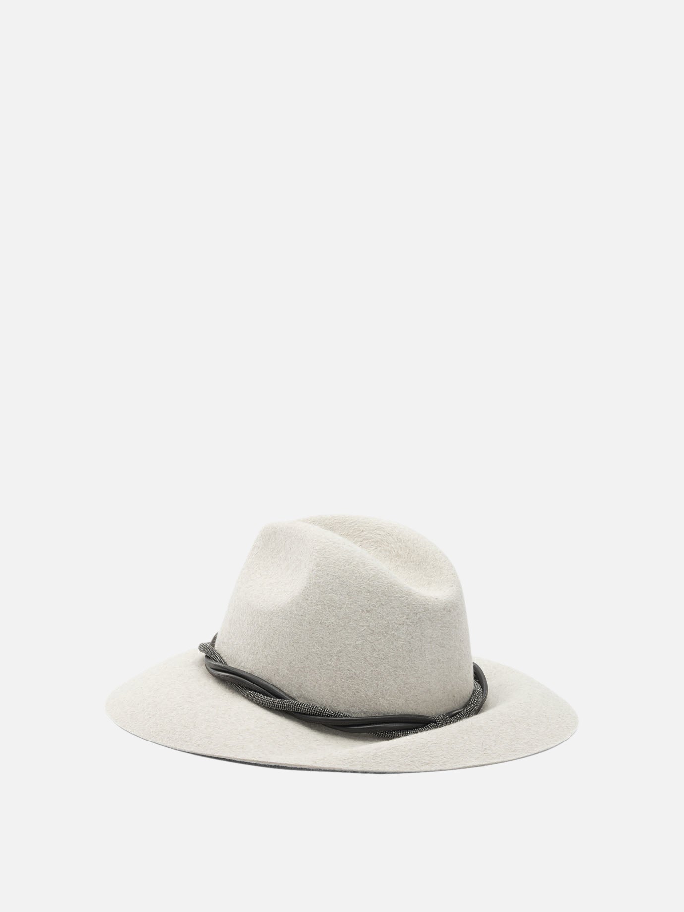 Classic hats 100% felt  White - Brunello Cucinelli Women | PDP | VIETTI Online Store | thumbnail_3