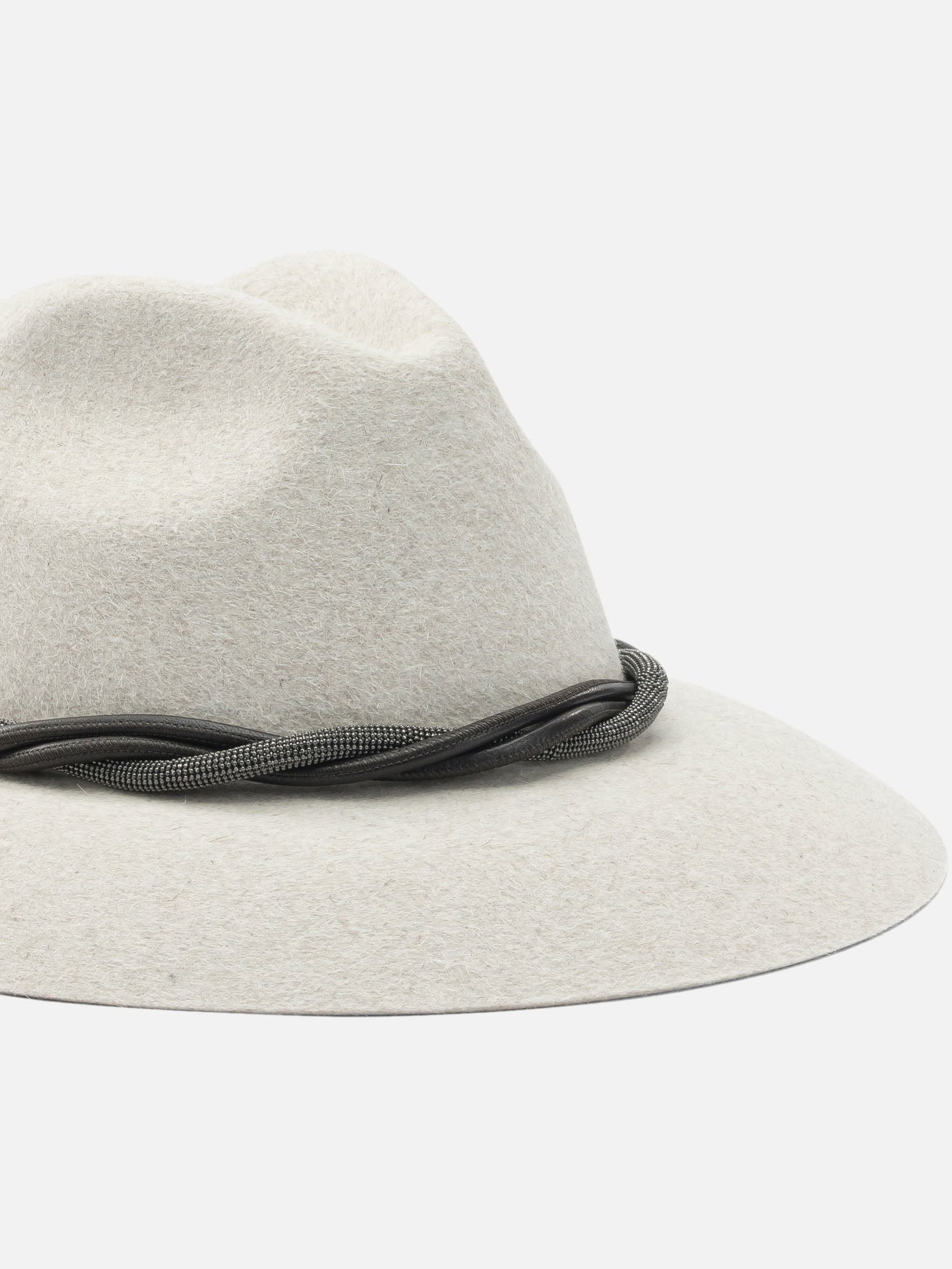Classic hats 100% felt  White - Brunello Cucinelli Women | PDP | VIETTI Online Store | thumbnail_4