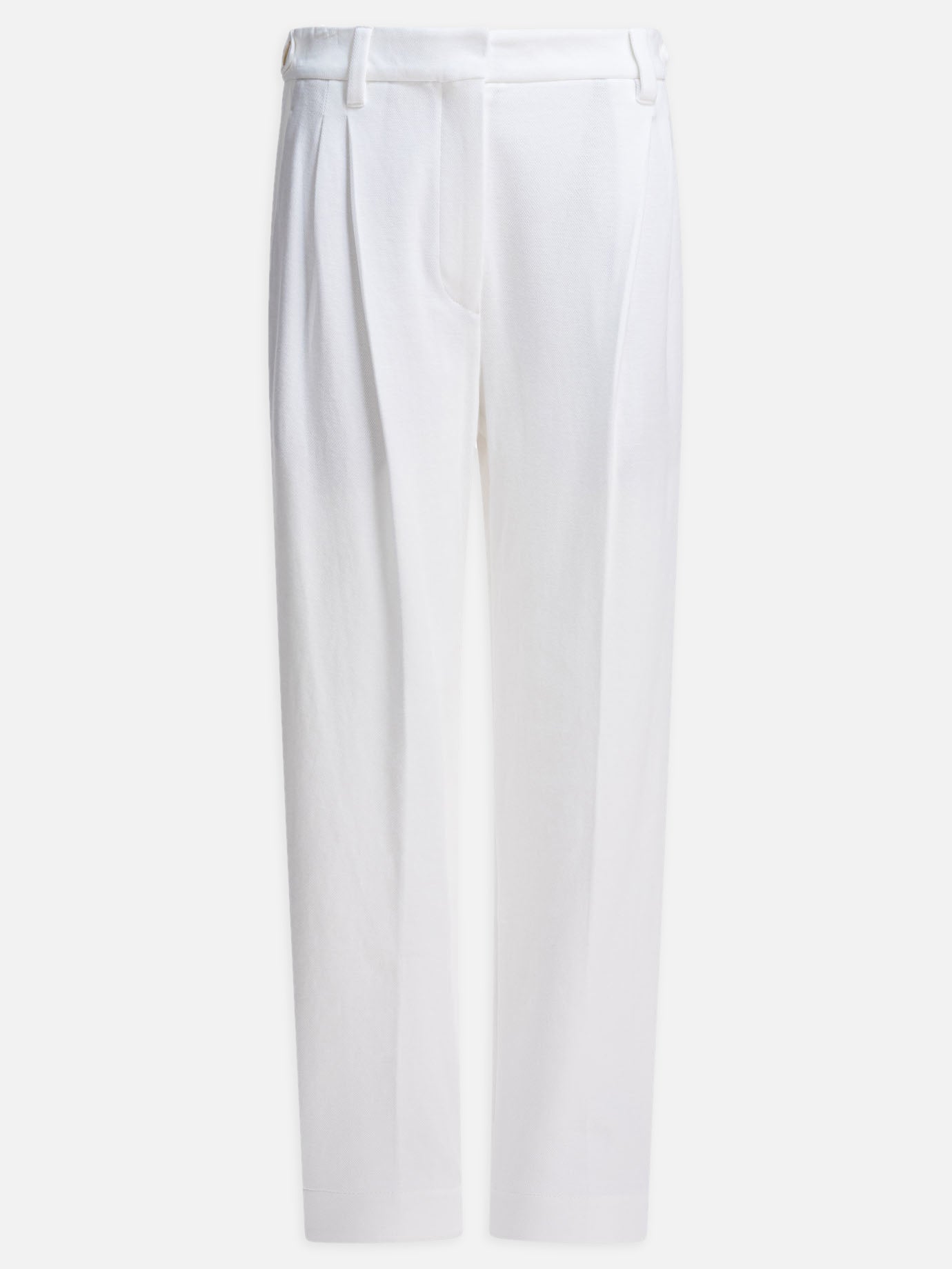 Tailored trousers Solid colour  White - Brunello Cucinelli Women | PDP | VIETTI Online Store | Zoom-Modal
