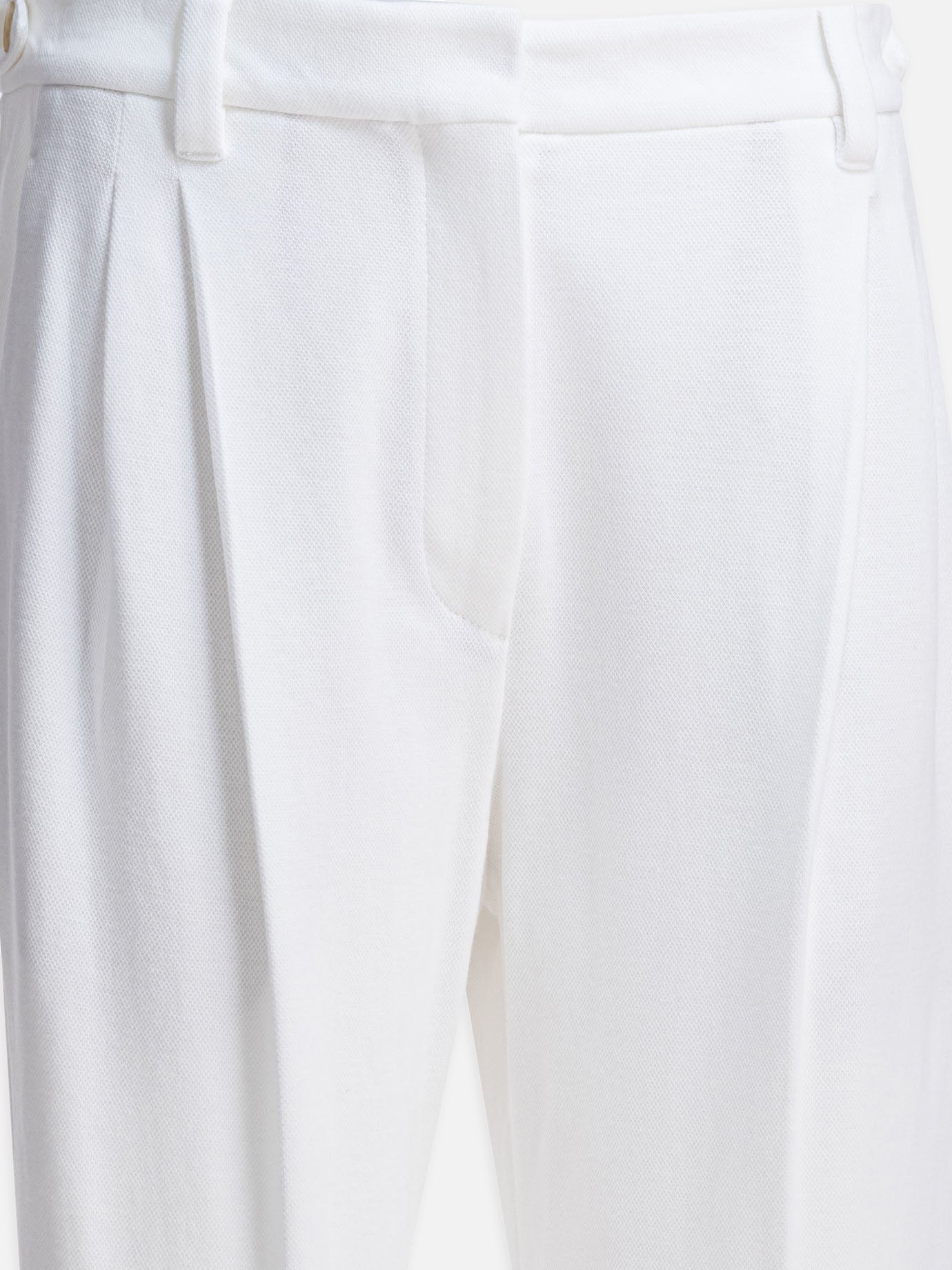 Tailored trousers Solid colour  White - Brunello Cucinelli Women | PDP | VIETTI Online Store | Zoom-Modal_3
