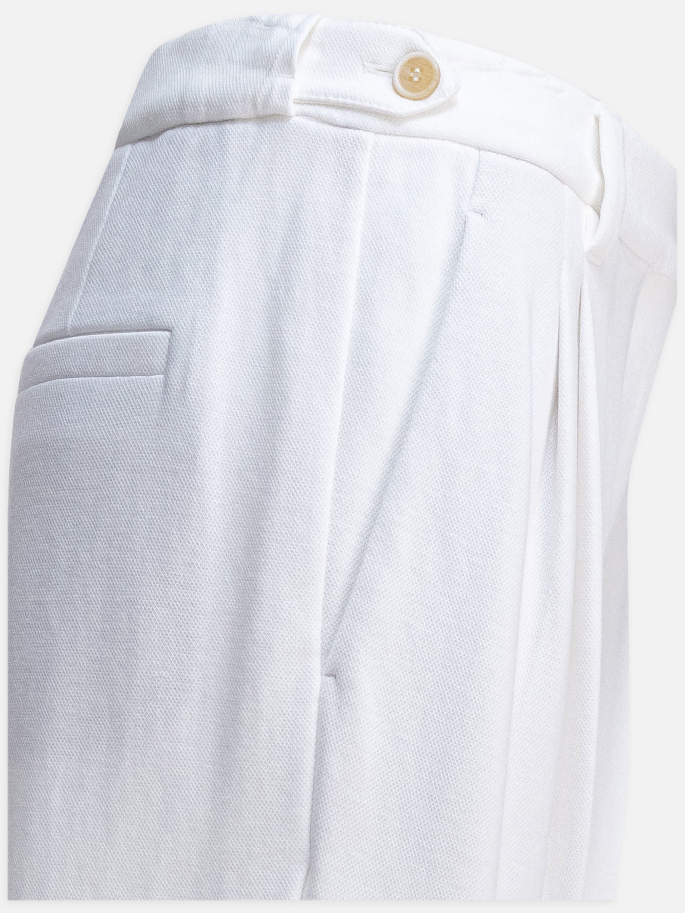 Tailored trousers Solid colour  White - Brunello Cucinelli Women | PDP | VIETTI Online Store | thumbnail_4