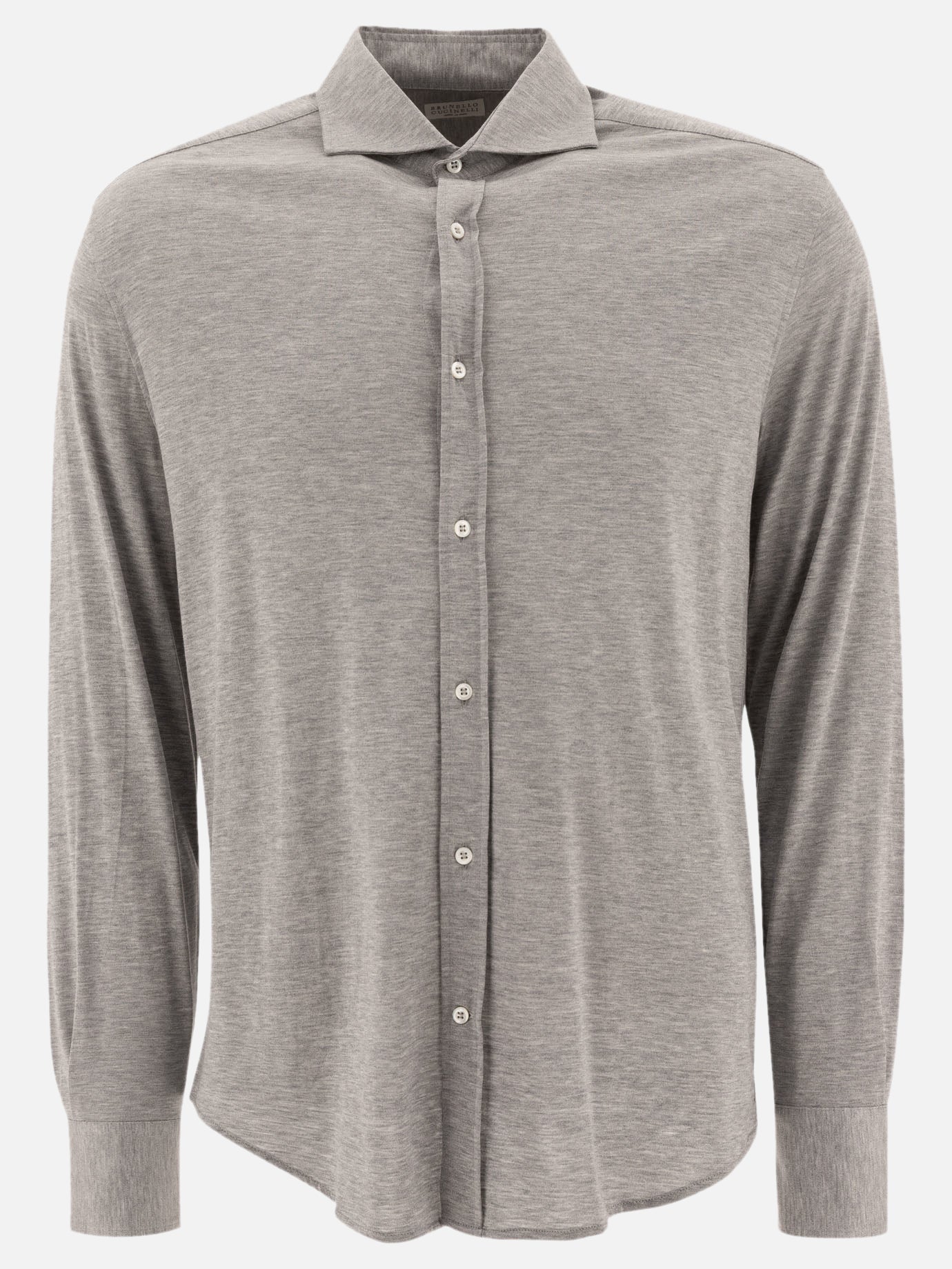 Casual shirts Solid colour  Grey - Brunello Cucinelli Men | PDP | VIETTI Online Store | Zoom-Modal
