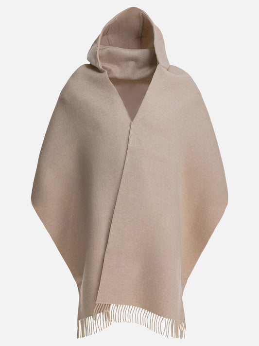 Sciarpe con frange 59% wool 41% cashmere  Beige - Brunello Cucinelli Donna | PDP | VIETTI Online Store 
