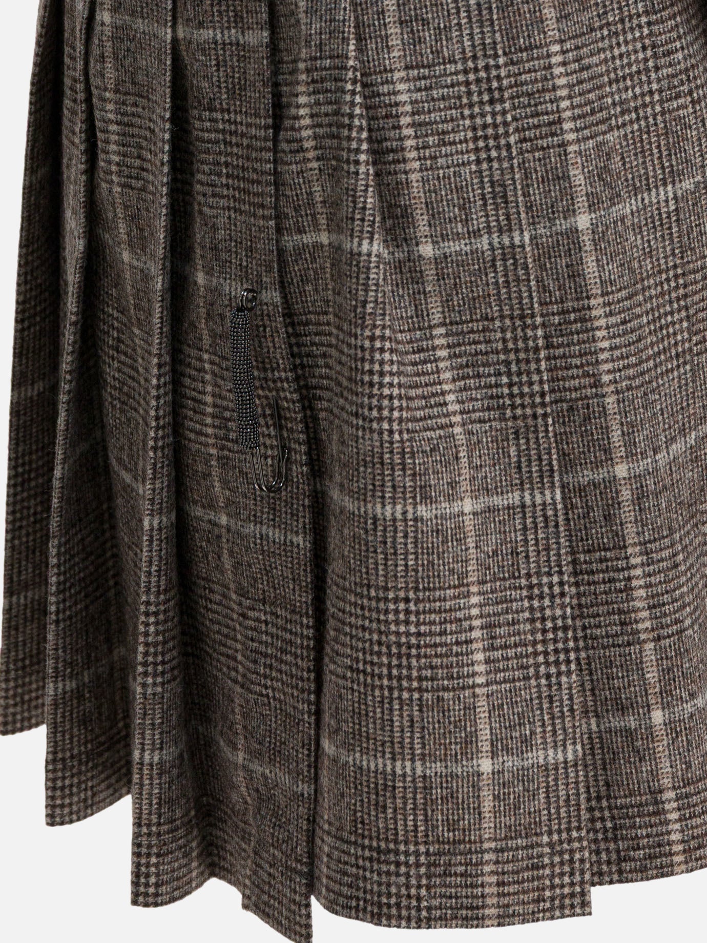 Miniskirts Prince of Wales  Brown - Brunello Cucinelli Women | PDP | VIETTI Online Store | Zoom-Modal_4

