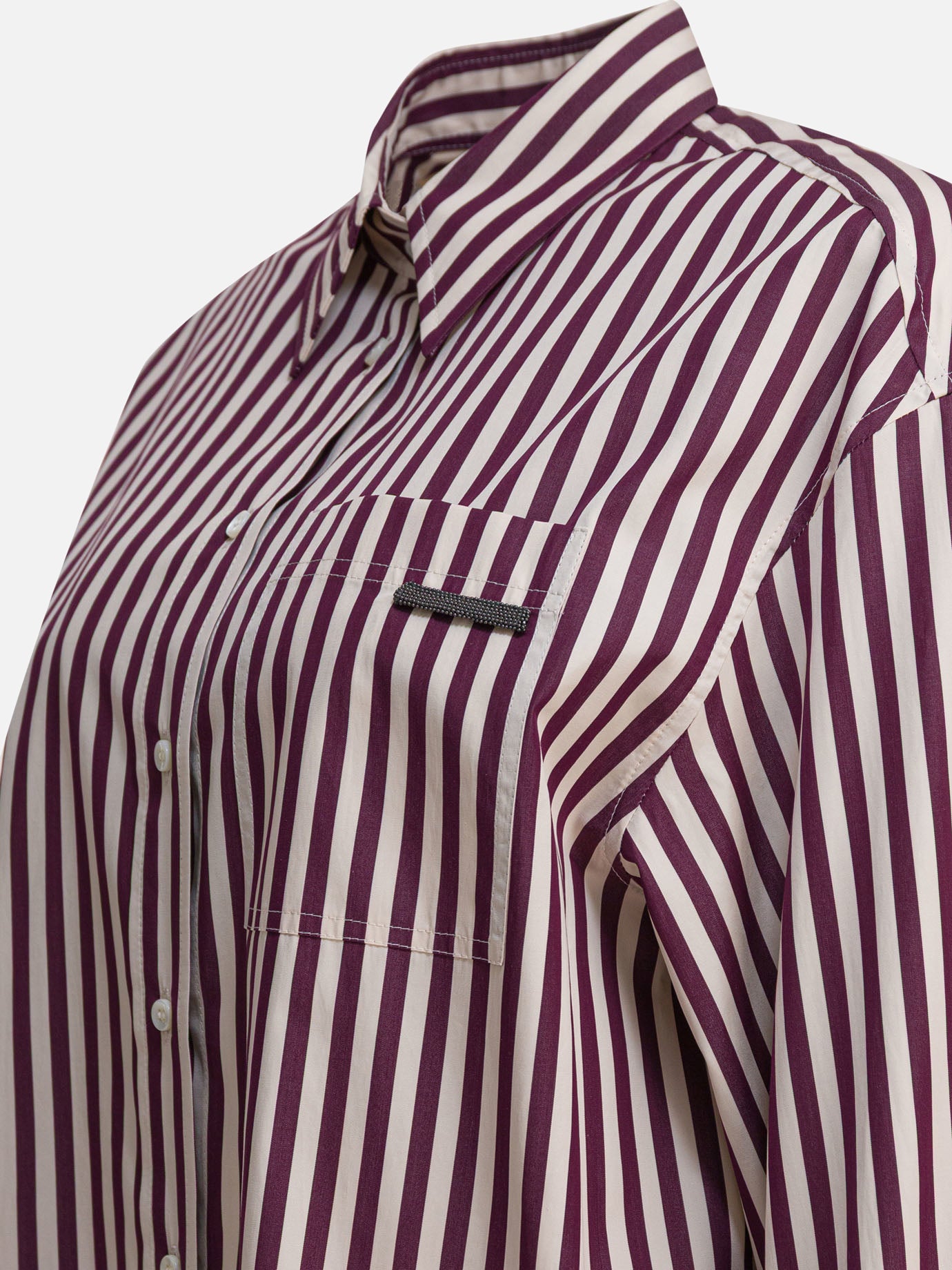 Camicie casual Striped  Beige - Brunello Cucinelli Donna | PDP | VIETTI Online Store | Zoom-Modal_4
