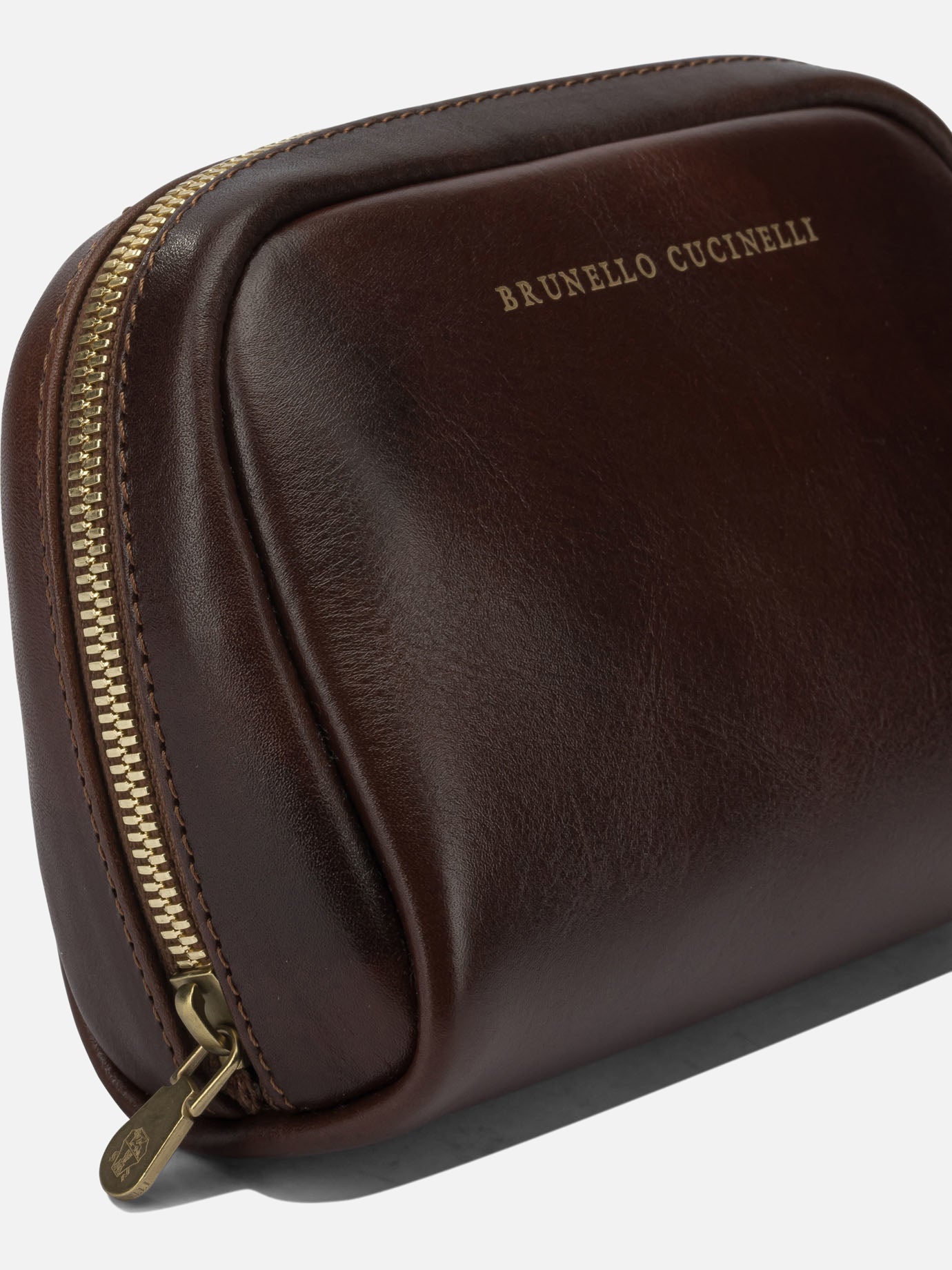 Beauty case 100% leather - Lining: 100% cotton  Marrone - Brunello Cucinelli Uomo | PDP | VIETTI Online Store | Zoom-Modal_4
