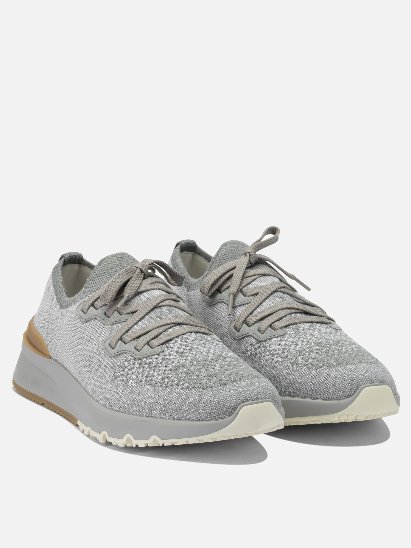 Sneaker basse 100% fabric - 100% rubber  Grigio - Brunello Cucinelli Uomo | PDP | VIETTI Online Store | Zoom-Modal_2
