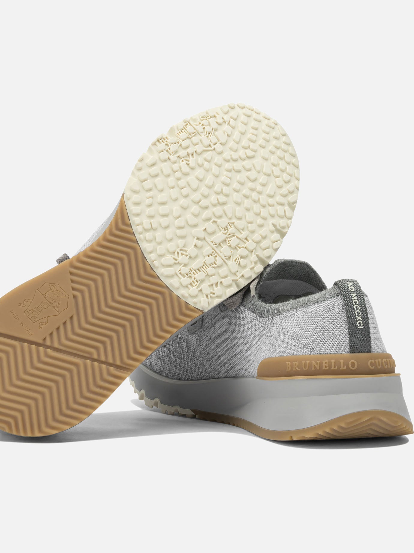 Sneaker basse 100% fabric - 100% rubber  Grigio - Brunello Cucinelli Uomo | PDP | VIETTI Online Store | Zoom-Modal_5
