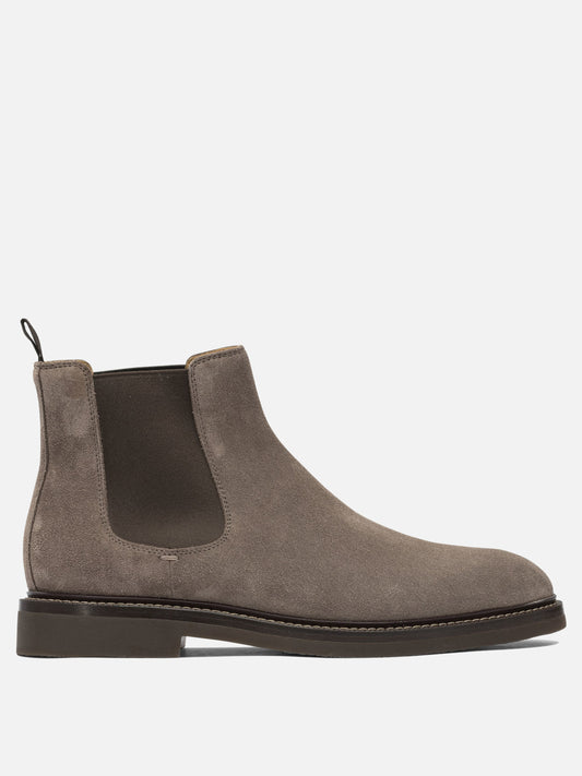 Stivaletti Chelsea 90% suede 10% elastane - 100% rubber  Grigio - Brunello Cucinelli Uomo | PLP | VIETTI Online Store 
