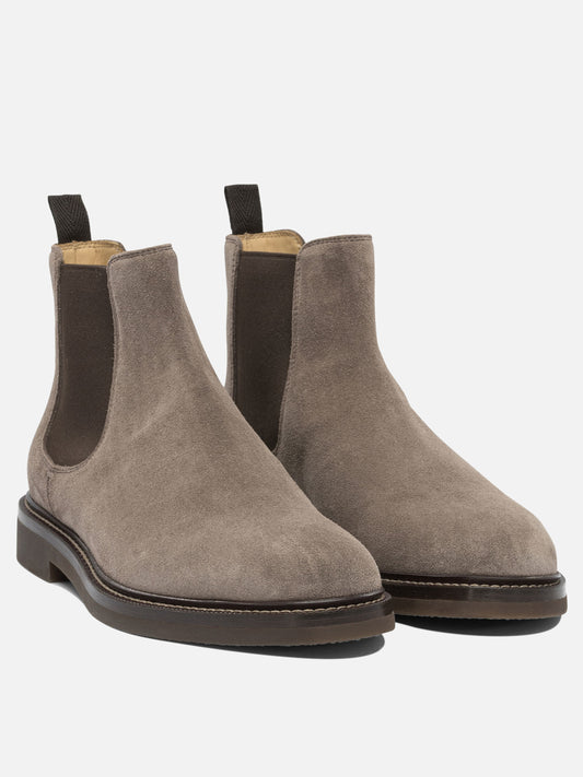 Stivaletti Chelsea 90% suede 10% elastane - 100% rubber  Grigio - Brunello Cucinelli Uomo | PLP | VIETTI Online Store | 2
