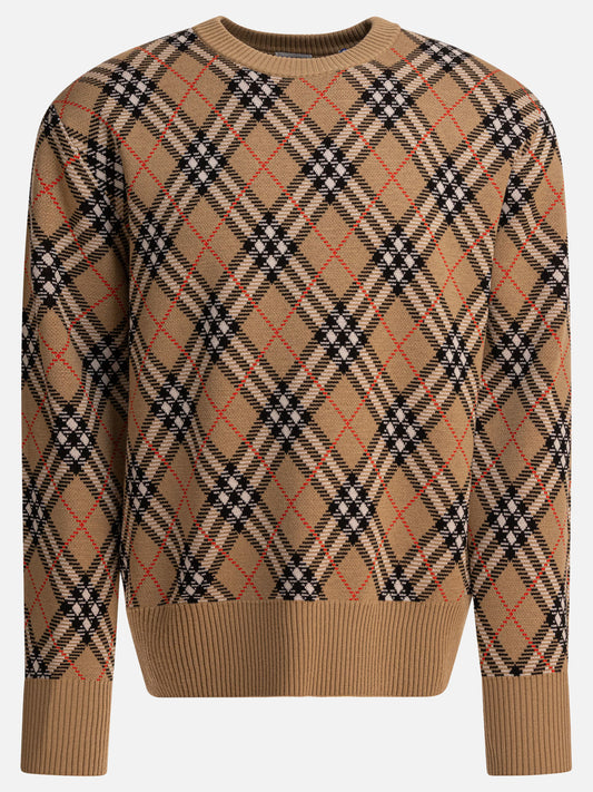 Maglioni girocollo Check  Beige - Burberry Uomo | PLP | VIETTI Online Store 
