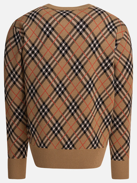 Maglioni girocollo Check  Beige - Burberry Uomo | PLP | VIETTI Online Store | 2
