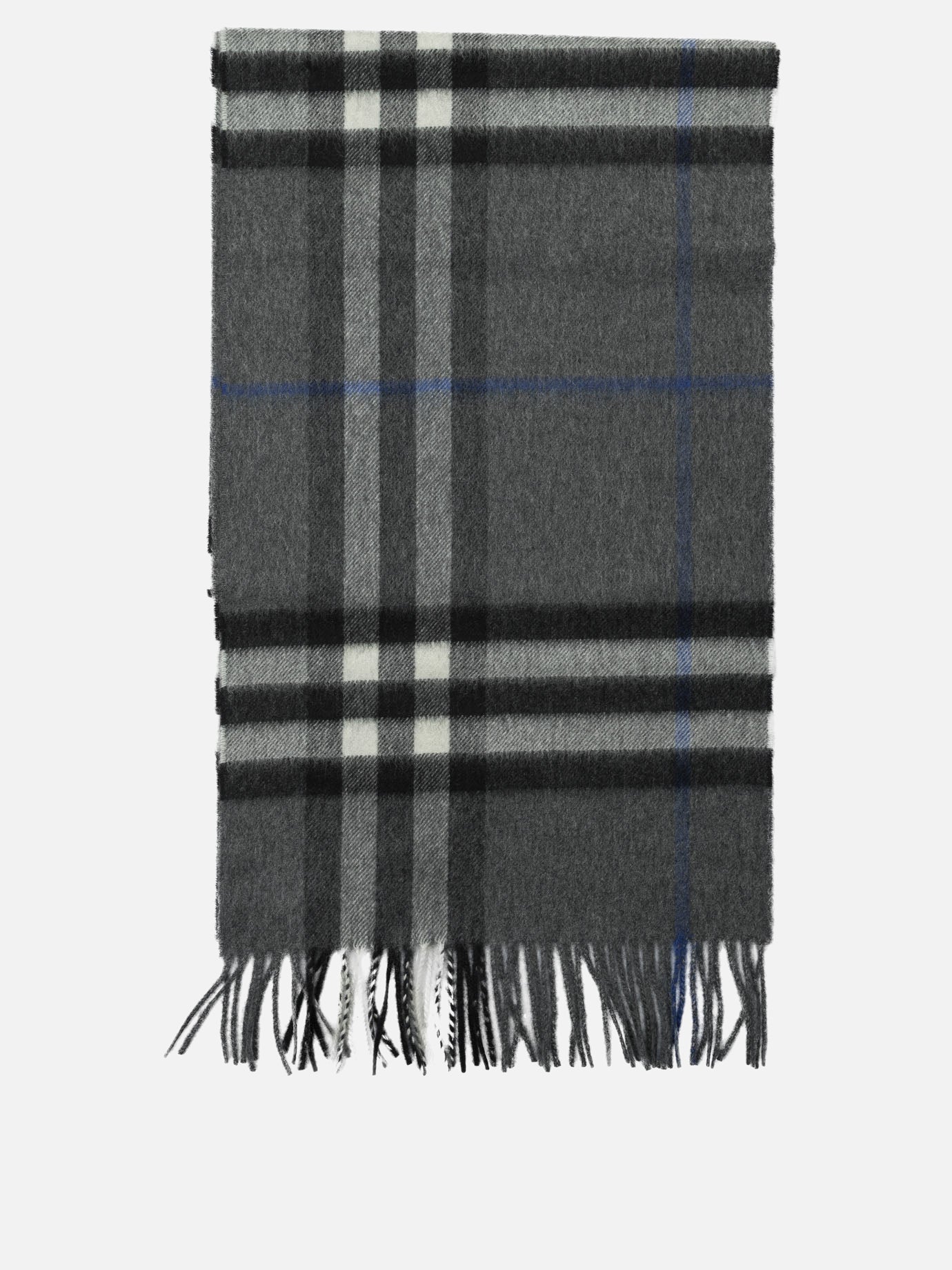 Sciarpe con frange 100%cashmere  Grigio - Burberry Uomo | PDP | VIETTI Online Store | thumbnail