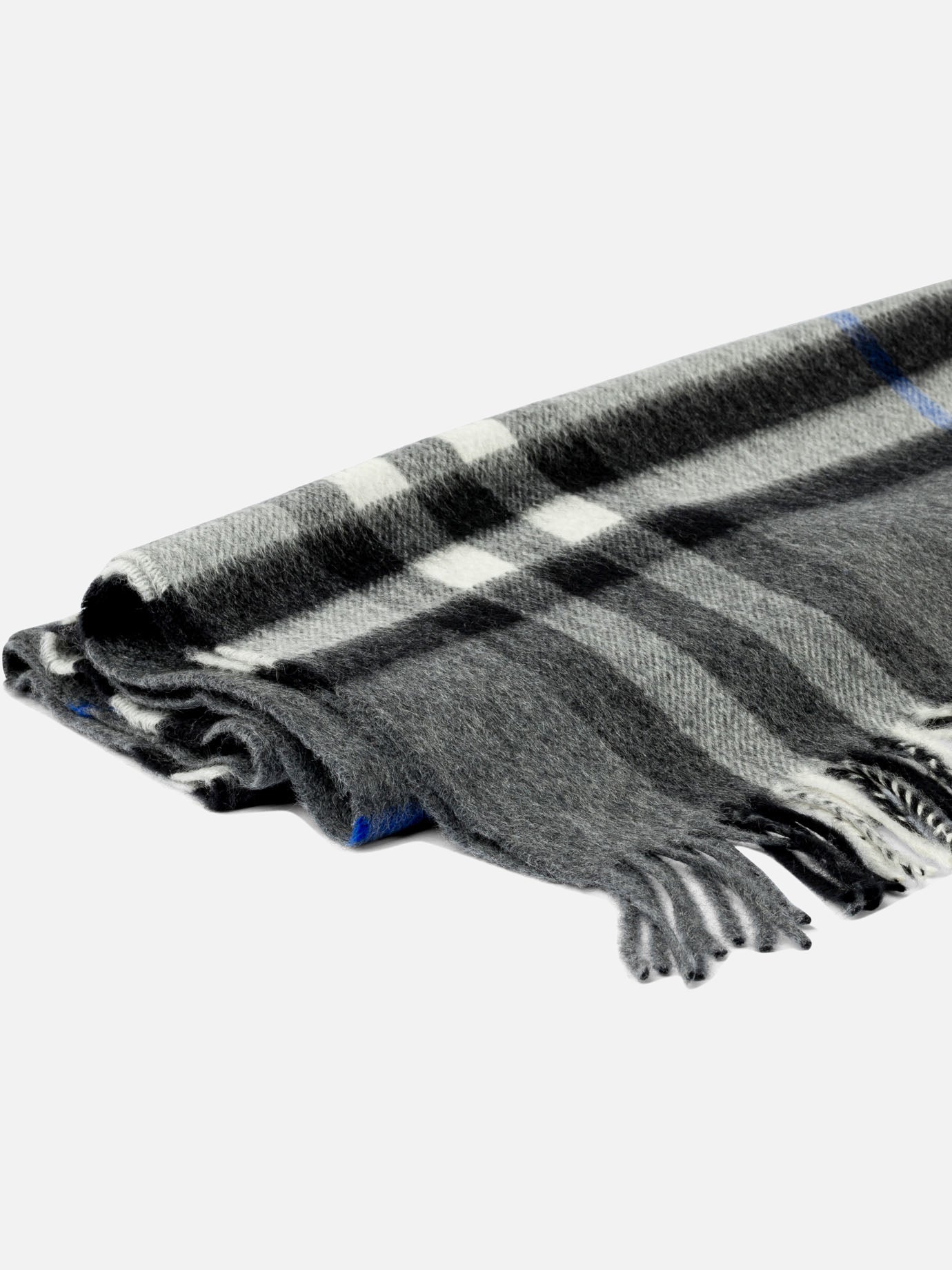 Sciarpe con frange 100%cashmere  Grigio - Burberry Uomo | PDP | VIETTI Online Store | thumbnail_2