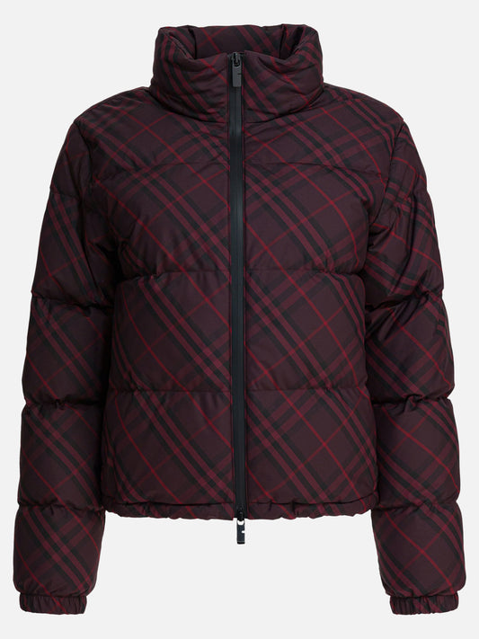 Down jackets Check  Bordeaux - Burberry Women | PDP | VIETTI Online Store 
