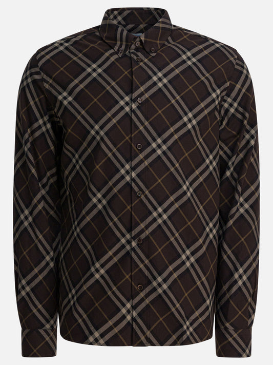 Camicie casual Check  Marrone - Burberry Uomo | VIETTI Online Store 
