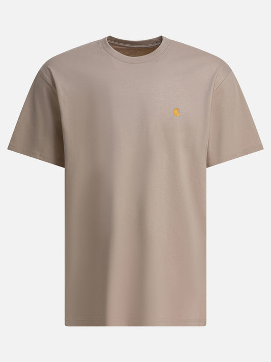 T-shirt girocollo Logo  Beige - Carhartt WIP Uomo | PLP | VIETTI Online Store 
