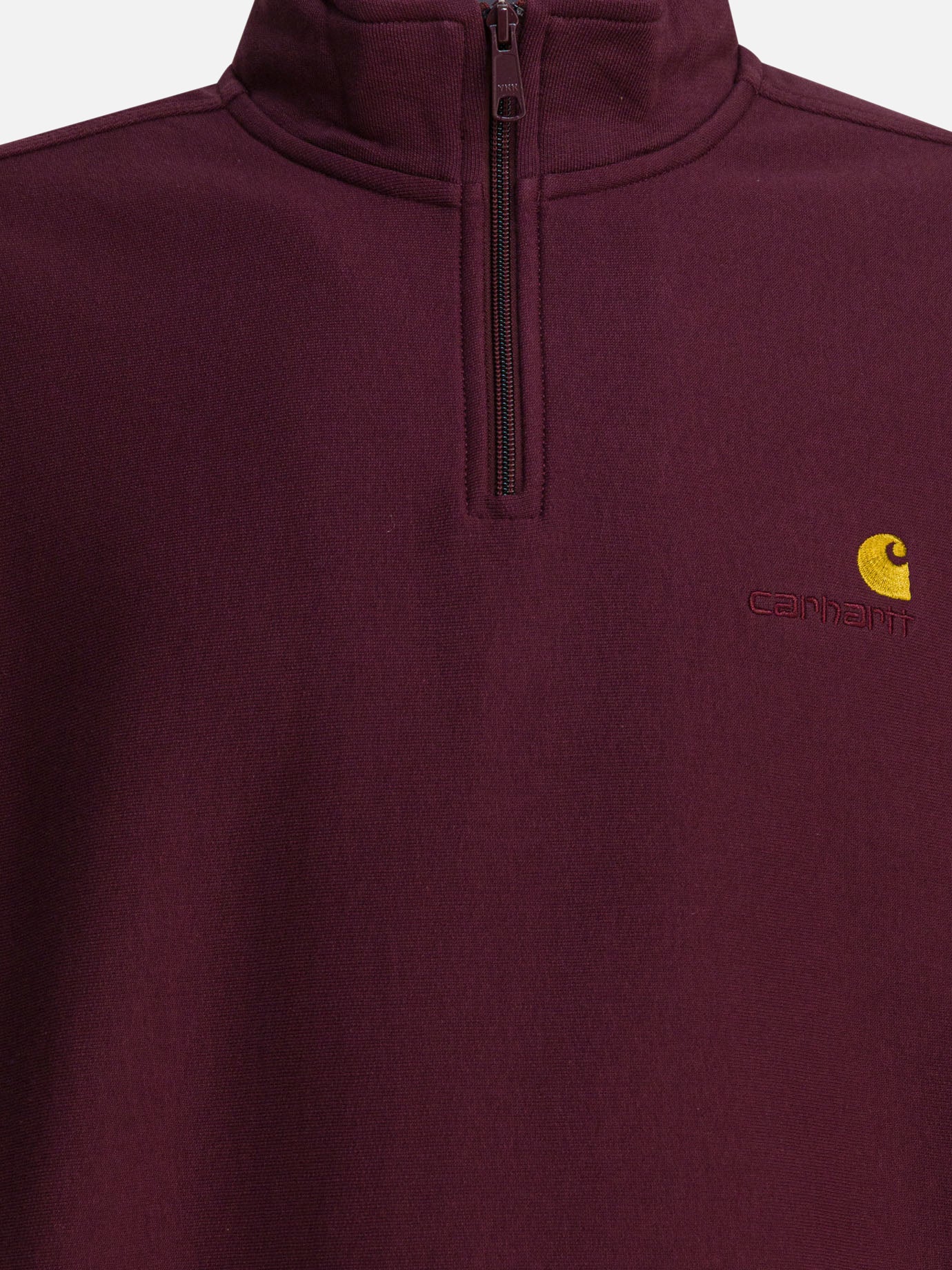 Felpe con mezza zip Logo  Bordeaux - Carhartt WIP Uomo | PDP | VIETTI Online Store | Zoom-Modal_3
