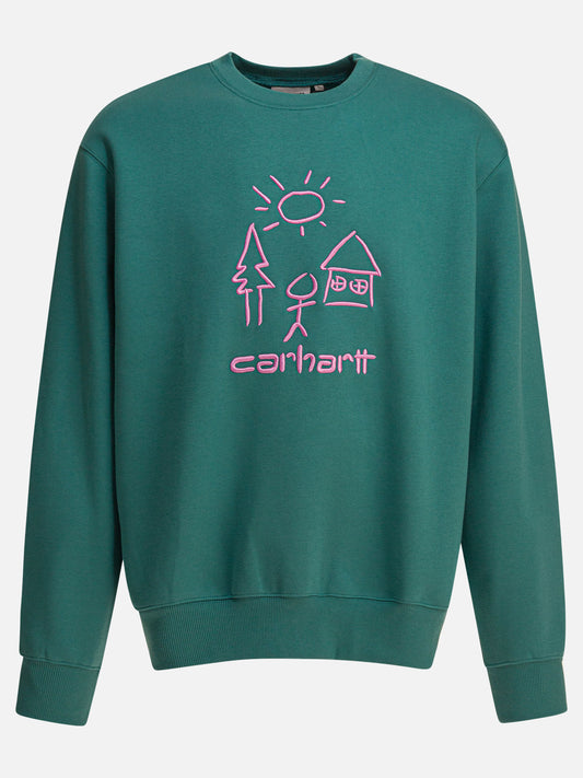Felpe girocollo Logo  Verde - Carhartt WIP Uomo | PLP | VIETTI Online Store 
