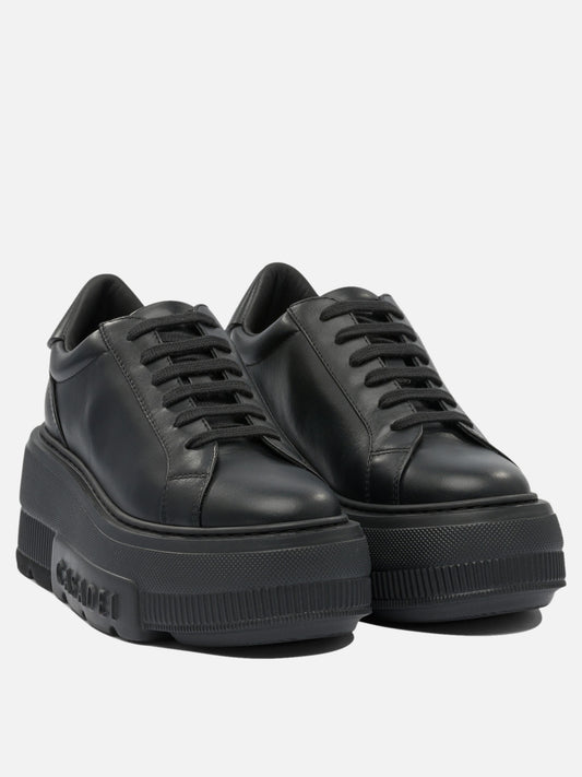Sneaker basse 100% leather - 100% rubber  Nero - Casadei Donna | PDP | VIETTI Online Store | 2
