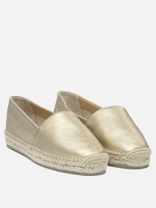 Flat espadrilles 100% leather - 100% rubber  Gold - Castañer Women | PDP | VIETTI Online Store | 2
