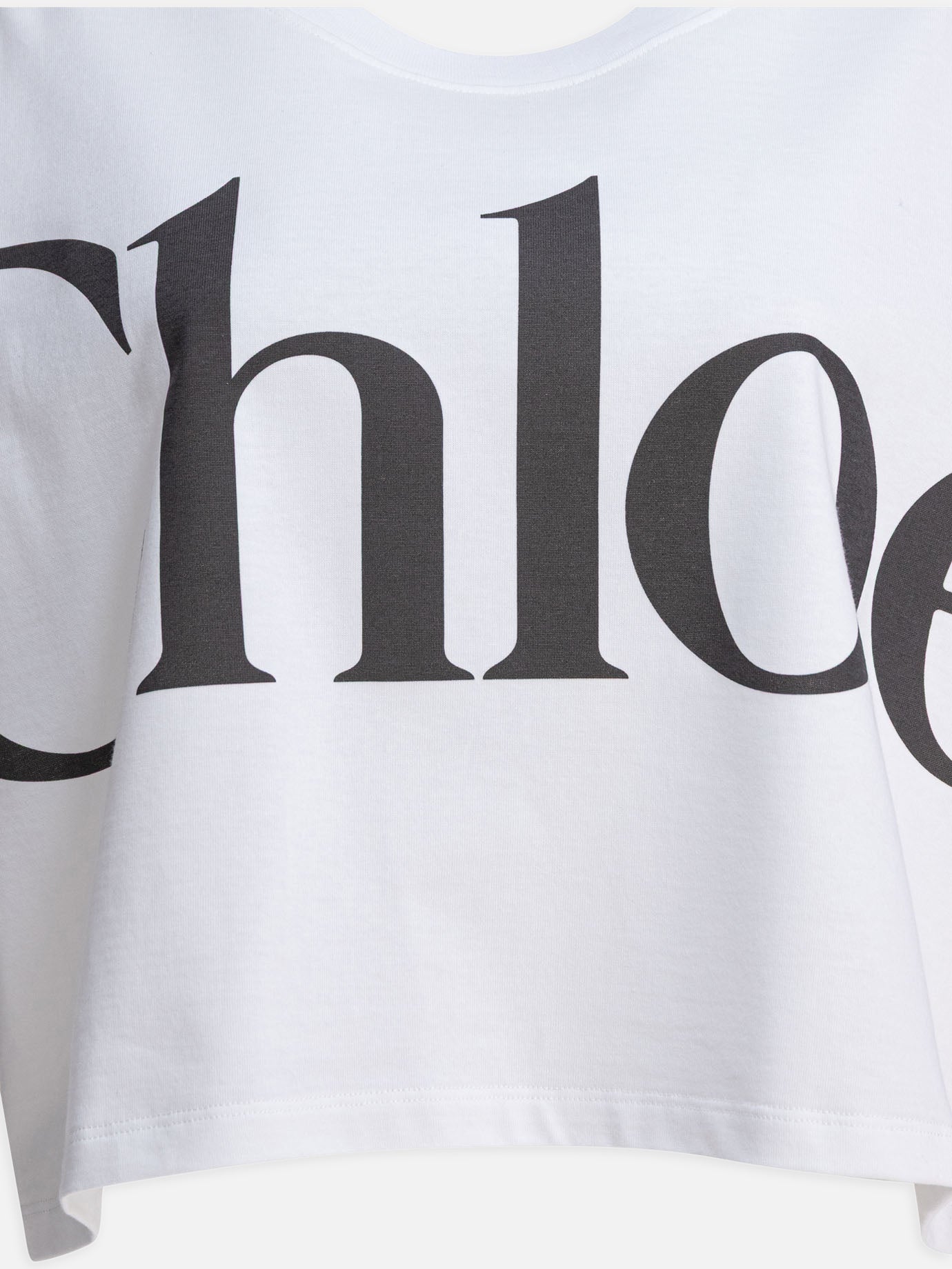 Chloé Boxy T-shirt in cotton jersey 10889585_S White thumbnail_3