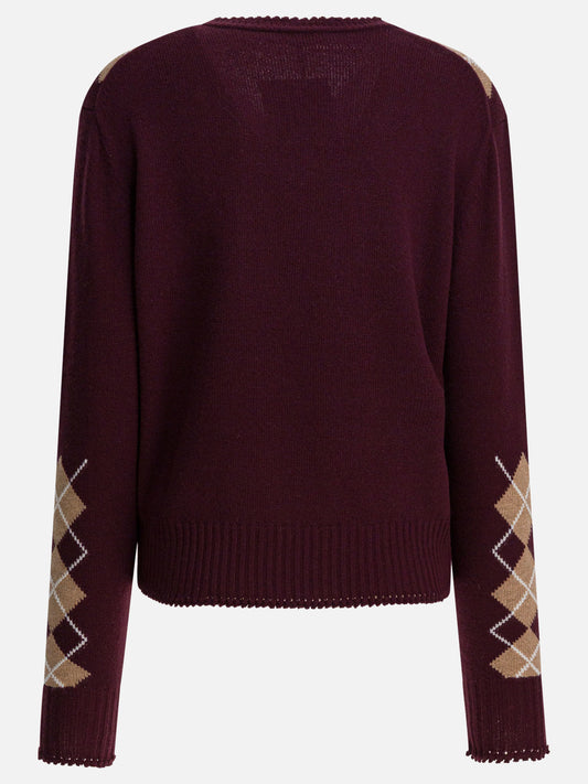 Maglioni scollo a V Argyle  Bordeaux - Chloé Donna | PDP | VIETTI Online Store | 2
